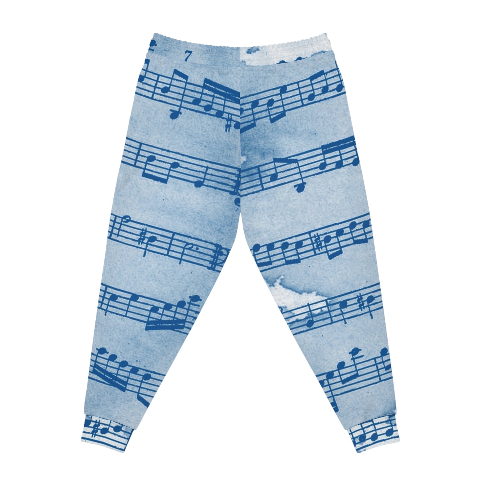 Drip Spill Type Beat Sheet Music Blue Athletic Joggers (AOP), Artsulli - Art is Long, Life is Short, All Over Prints, , , , , , , 