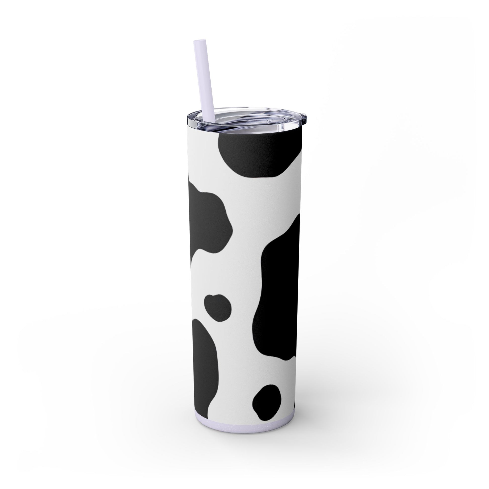 Cow Print Focus Skinny Tumbler with Straw, 20oz, Artsulli - Art is Long, Life is Short, Mug, , , , , , , 