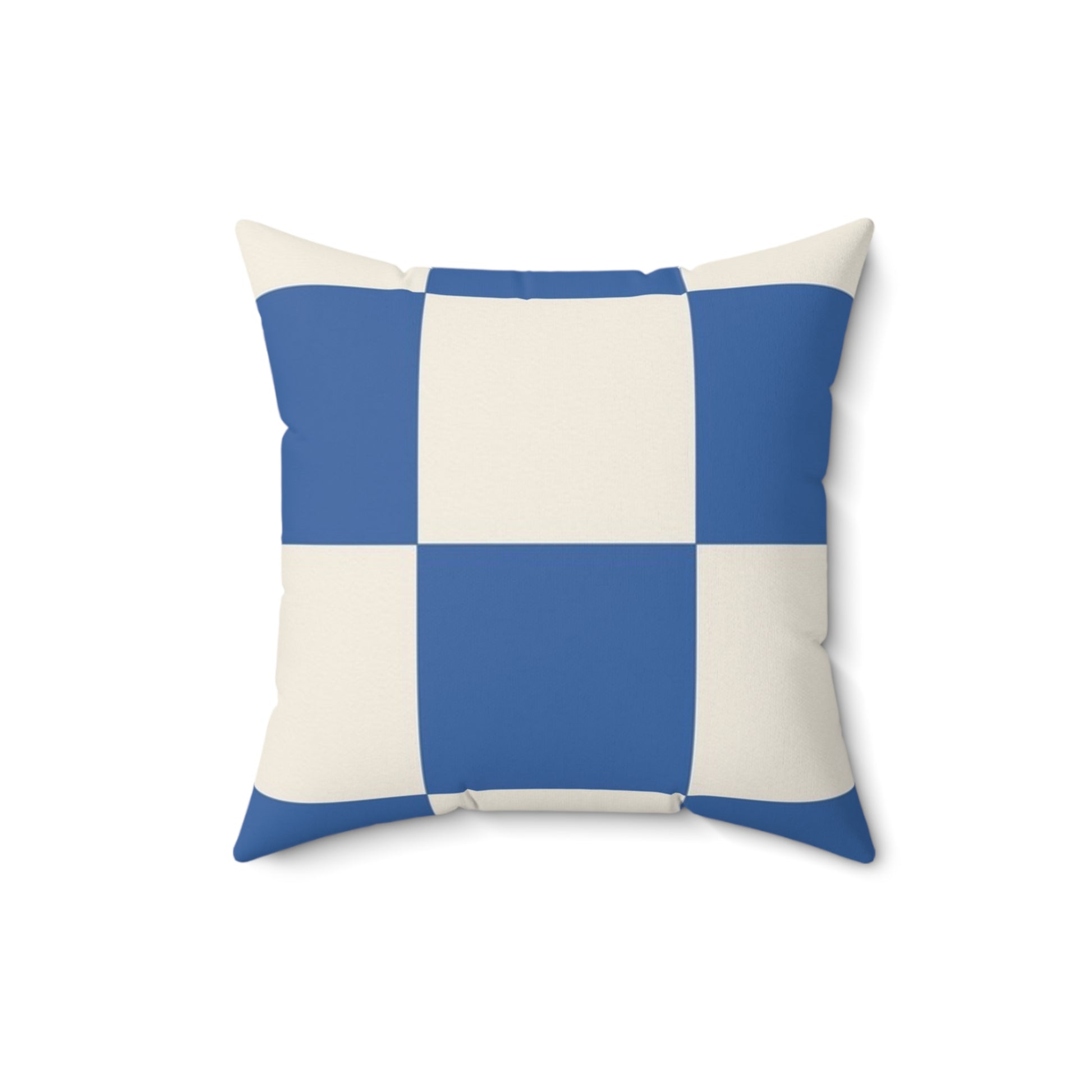 Checkerboard Blue Spun Polyester Square Pillow, Artsulli - Art is Long, Life is Short, Home Decor, Size, 16" × 16", , , , , 43251086696973055598