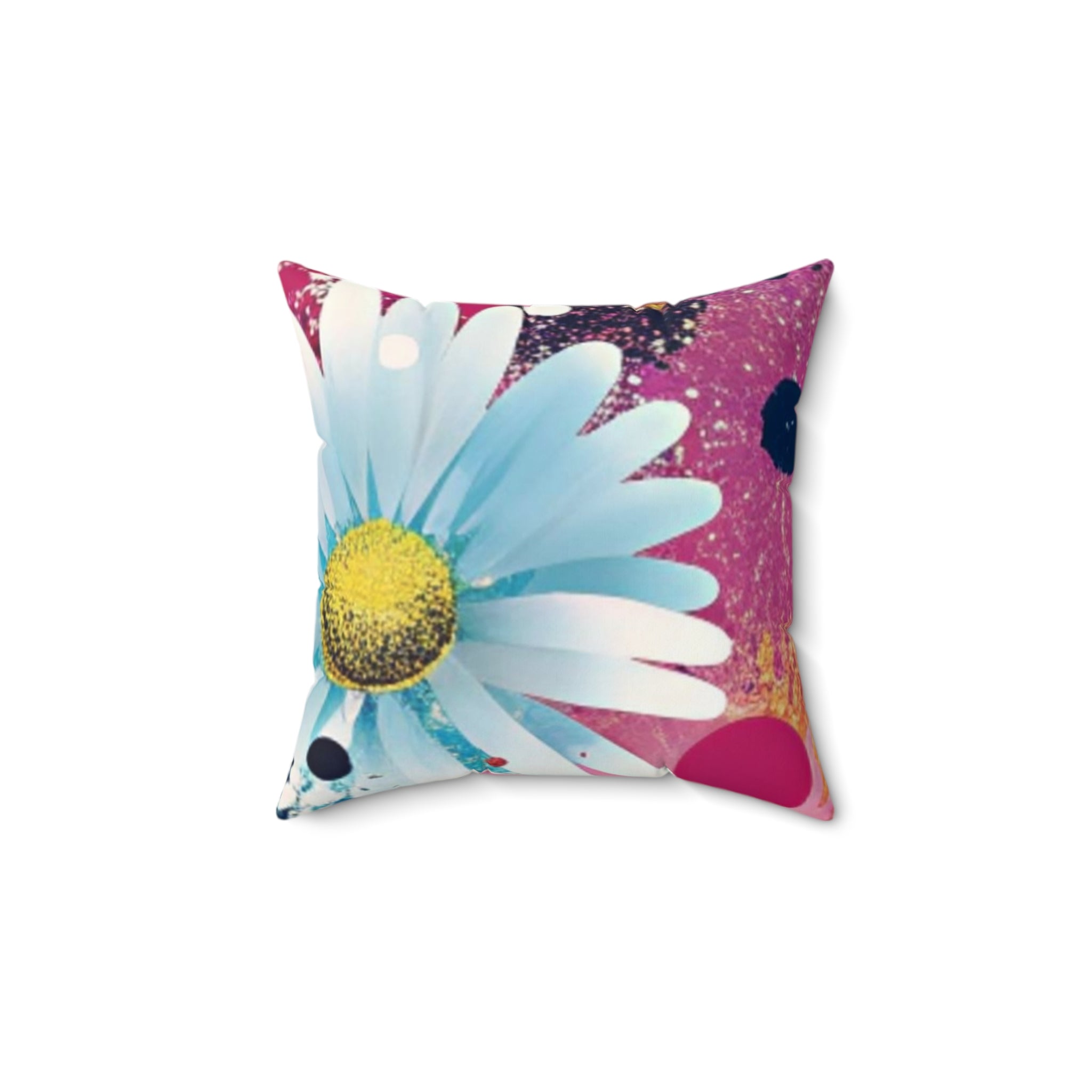 Magical Flower Explosion Multi-Color Spun Polyester Square Pillow, Artsulli - Art is Long, Life is Short, Home Decor, Size, 14" × 14", , , , , 11577249087480