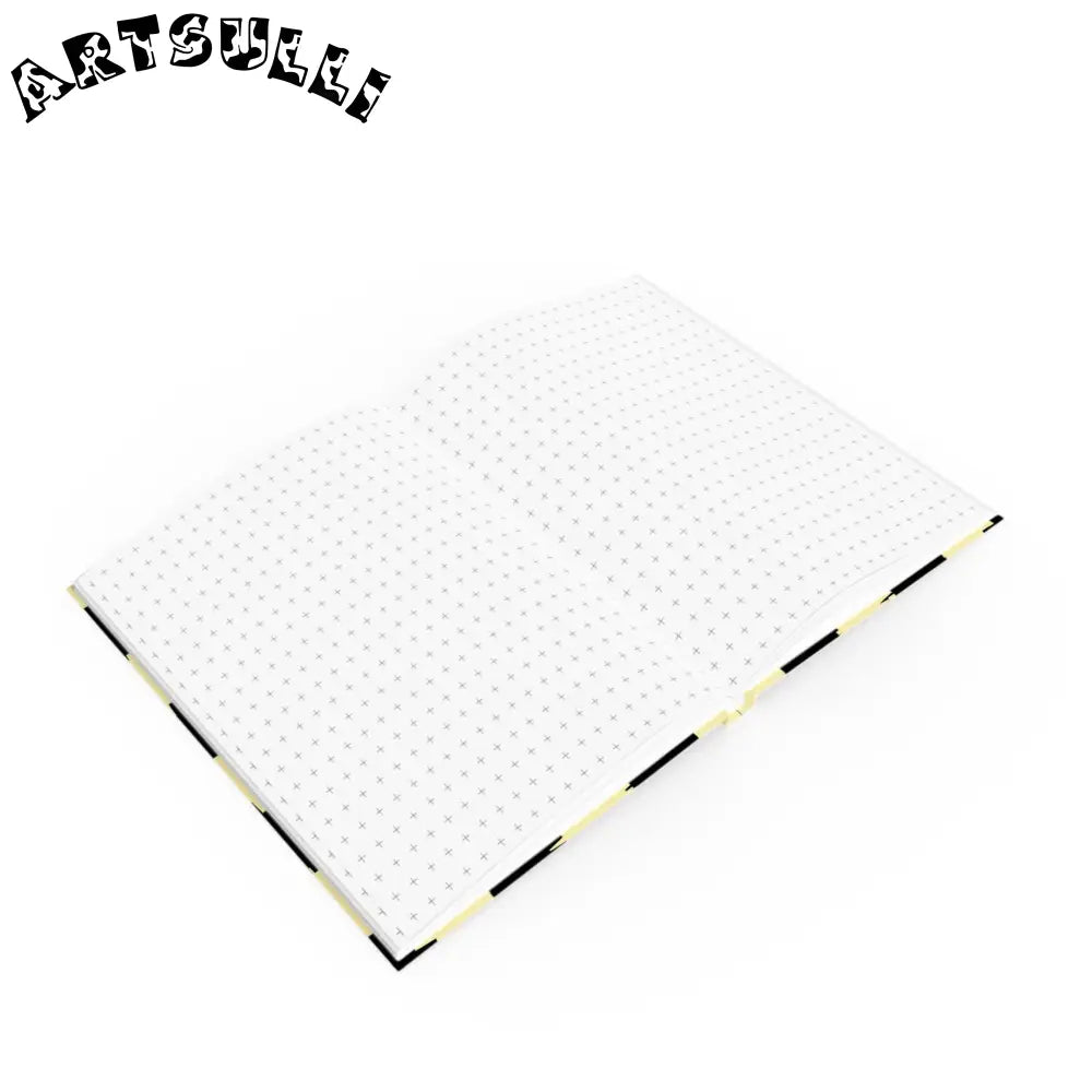 JAKKOUTTHEBXX Checkerboard Black and Yellow Hard Backed Journal