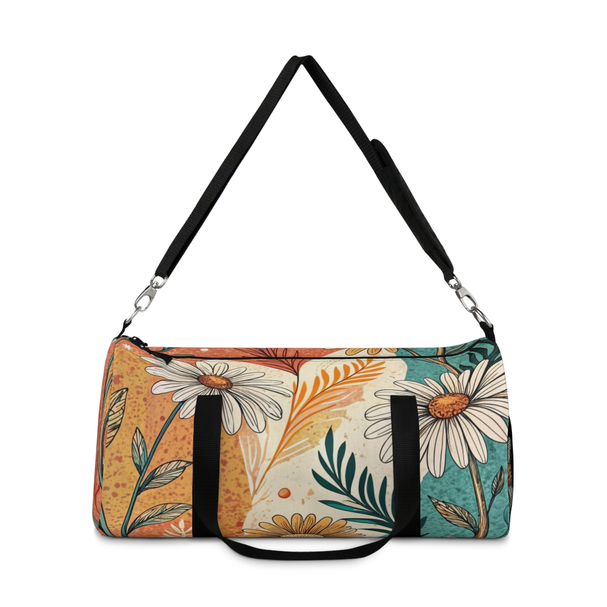 Retro Daisy Dream II Duffel Bag, Artsulli - Art is Long, Life is Short, Bags, , , , , , , 