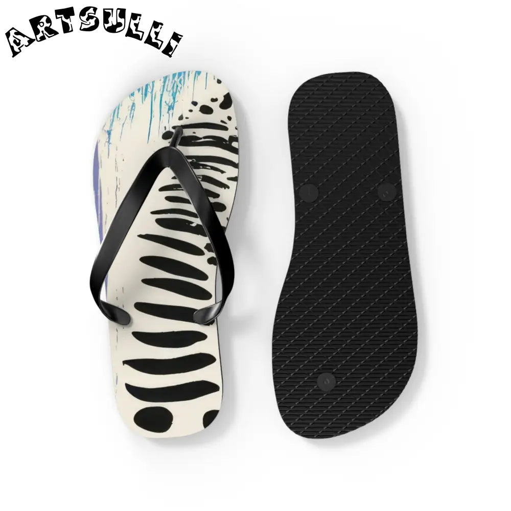 JAKKOUTTHEBXX Rae Zebra Rhapsody Flip Flops JAKKOUTTHEBXX Artsulli