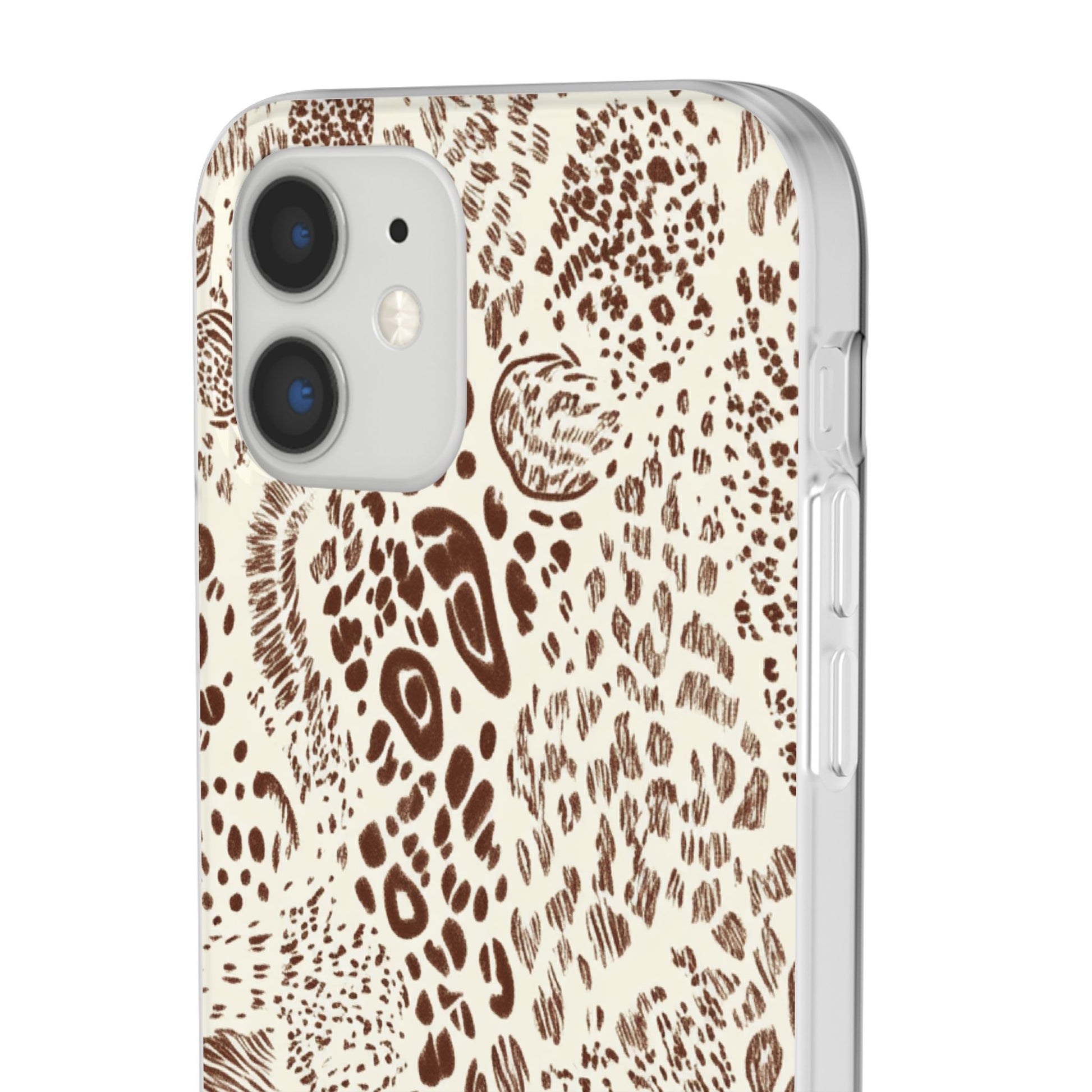 Brown Animal Print Flexi Case, Artsulli - Art is Long, Life is Short, Phone Case, , , , , , , 