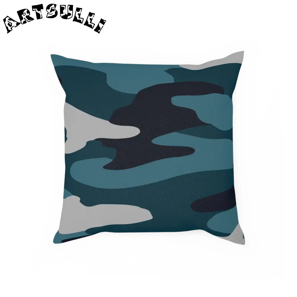 JAKKOUTTHEBXX Blue Camouflage Cushion JAKKOUTTHEBXX Artsulli - Art