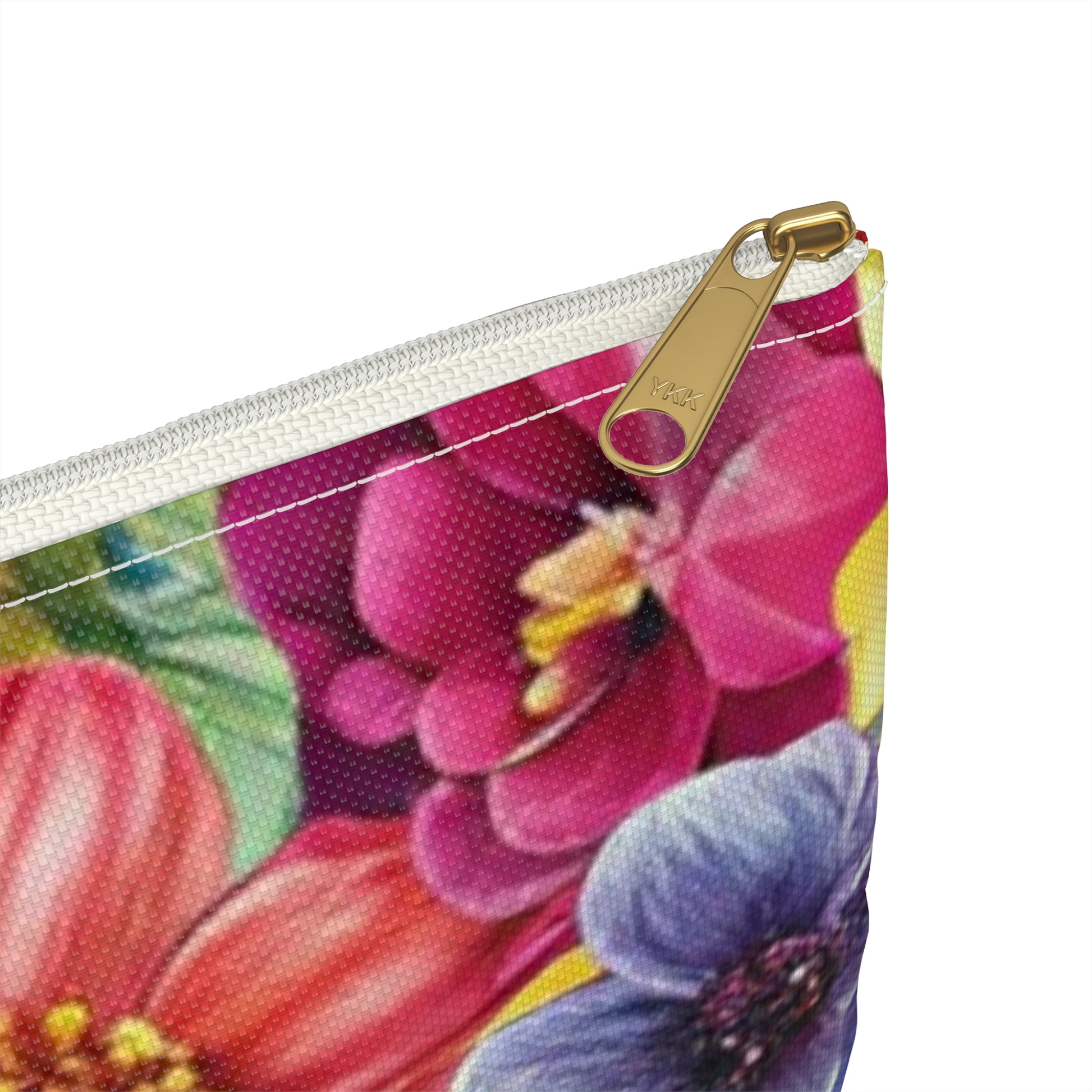 Floral Stripe 4K Accessory Pouch, Artsulli - Art is Long, Life is Short, Bags, , , , , , , 