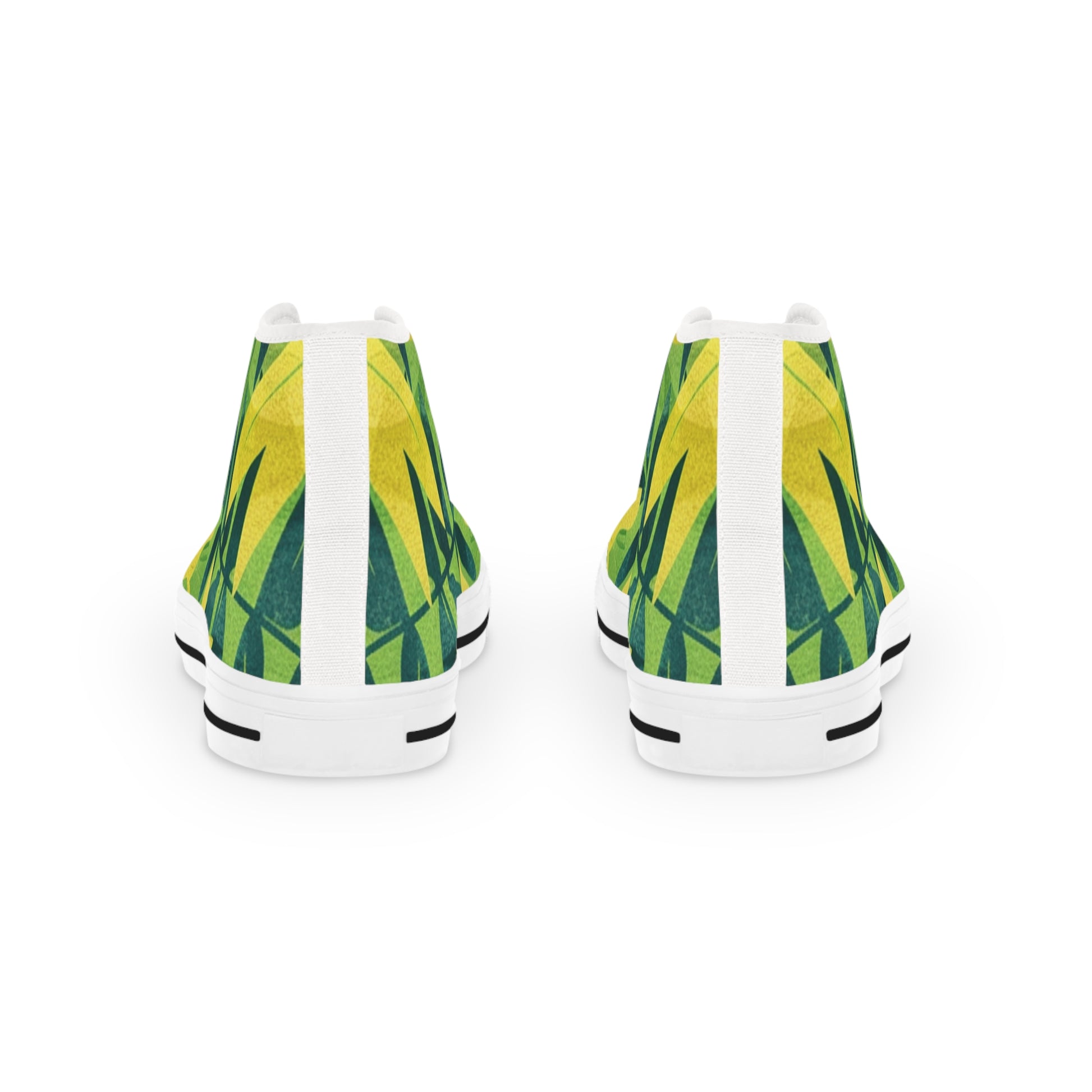 Green Leaf x Yellow Leaf x Tropical x Jungle Men's High Top Sneakers, Artsulli - Art is Long, Life is Short, Shoes, , , , , , , 