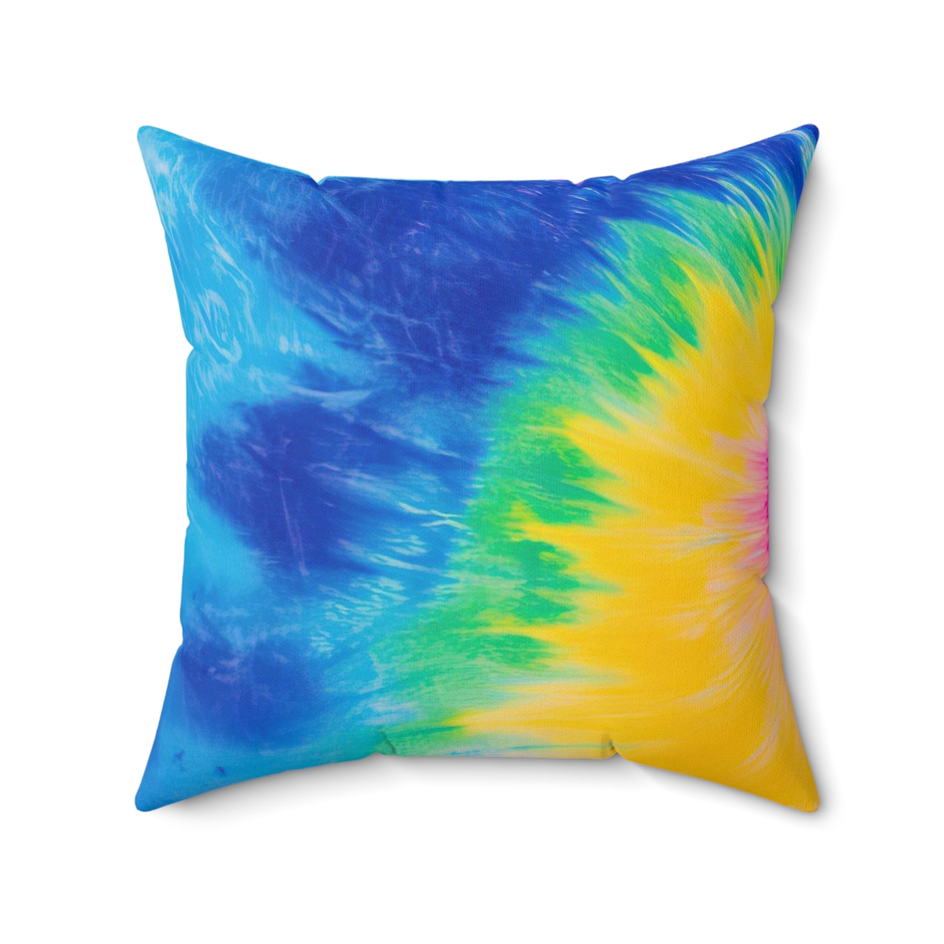 Psychedelic Tie Dye Spun Polyester Square Pillow, Artsulli - Art is Long, Life is Short, Home Decor, Size, 20" × 20", , , , , 17755542970544889925