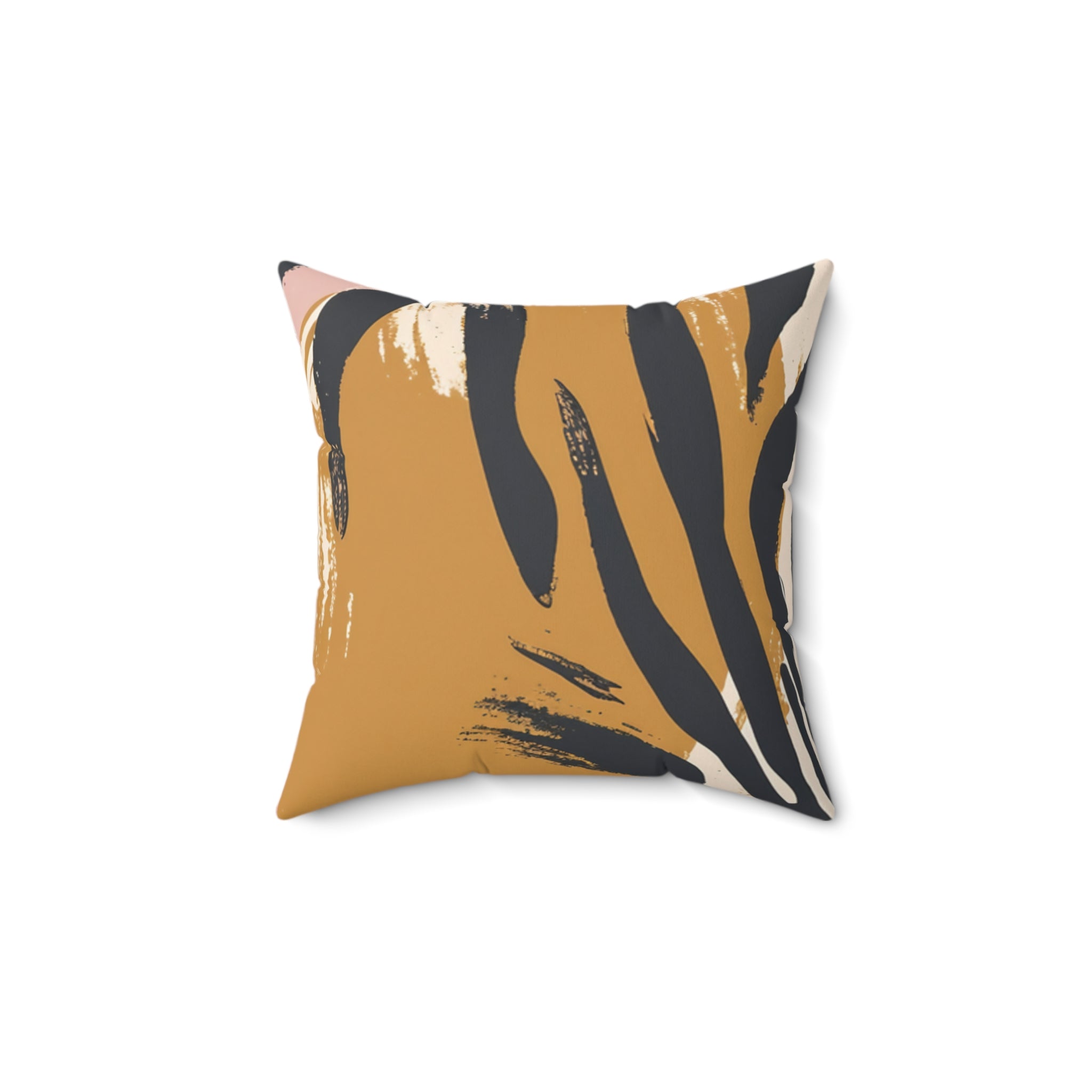 Zebra Brush Strokes Faux Suede Square Pillow, Artsulli - Art is Long, Life is Short, Home Decor, Size, 14" × 14", , , , , 17527115744233