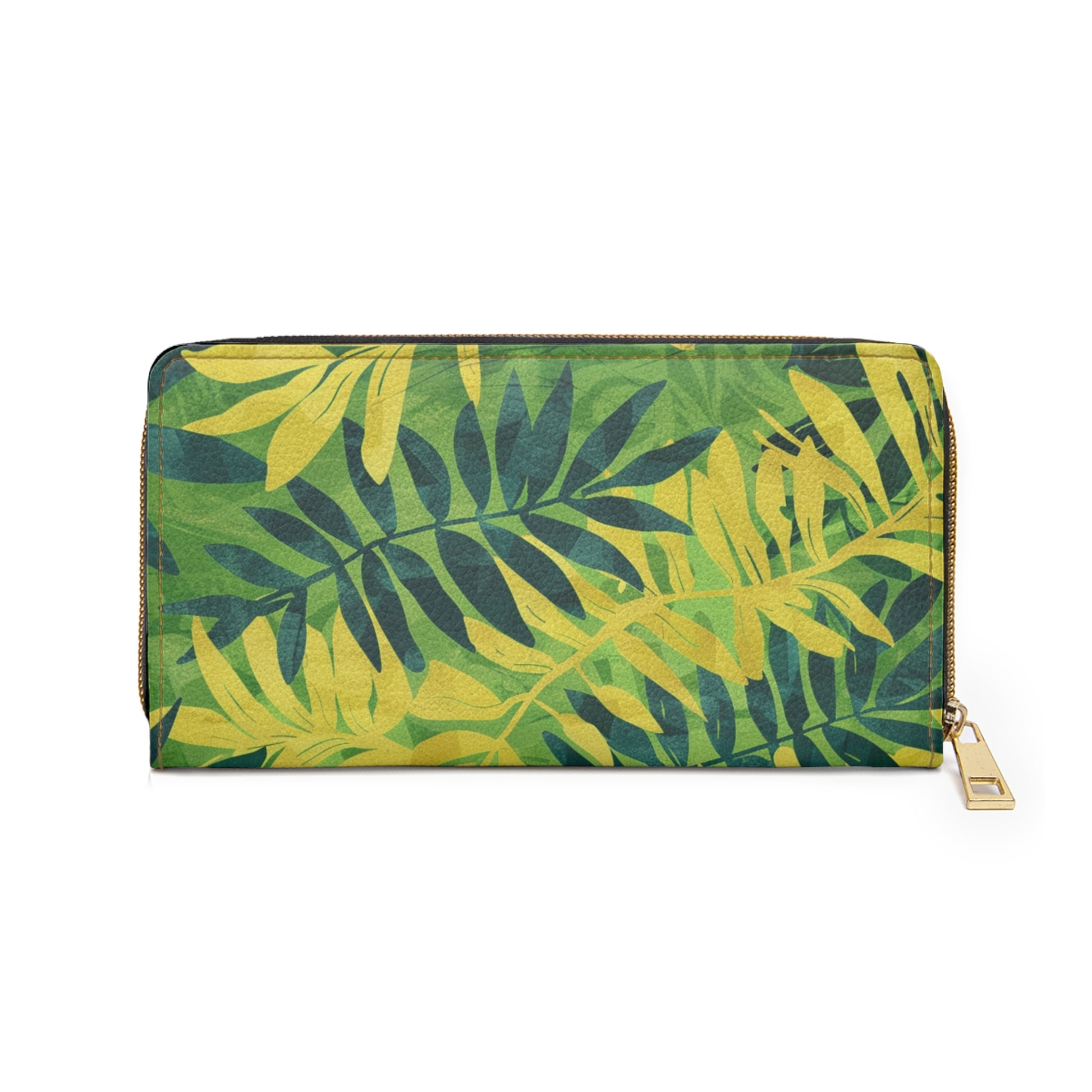Green Leaf x Yellow Leaf x Tropical x Jungle II Zipper Wallet, Artsulli - Art is Long, Life is Short, Accessories, , , , , , , 