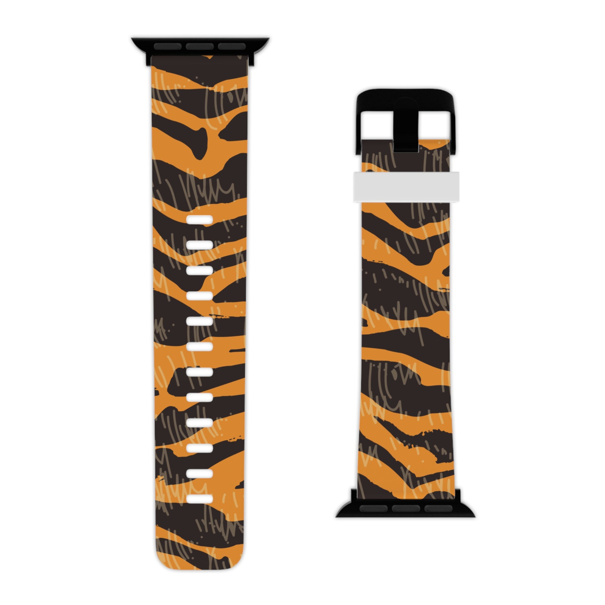 Tiger Scratches Orange & Black Watch Band for Apple Watch, Artsulli - Art is Long, Life is Short, Accessories, , , , , , , 