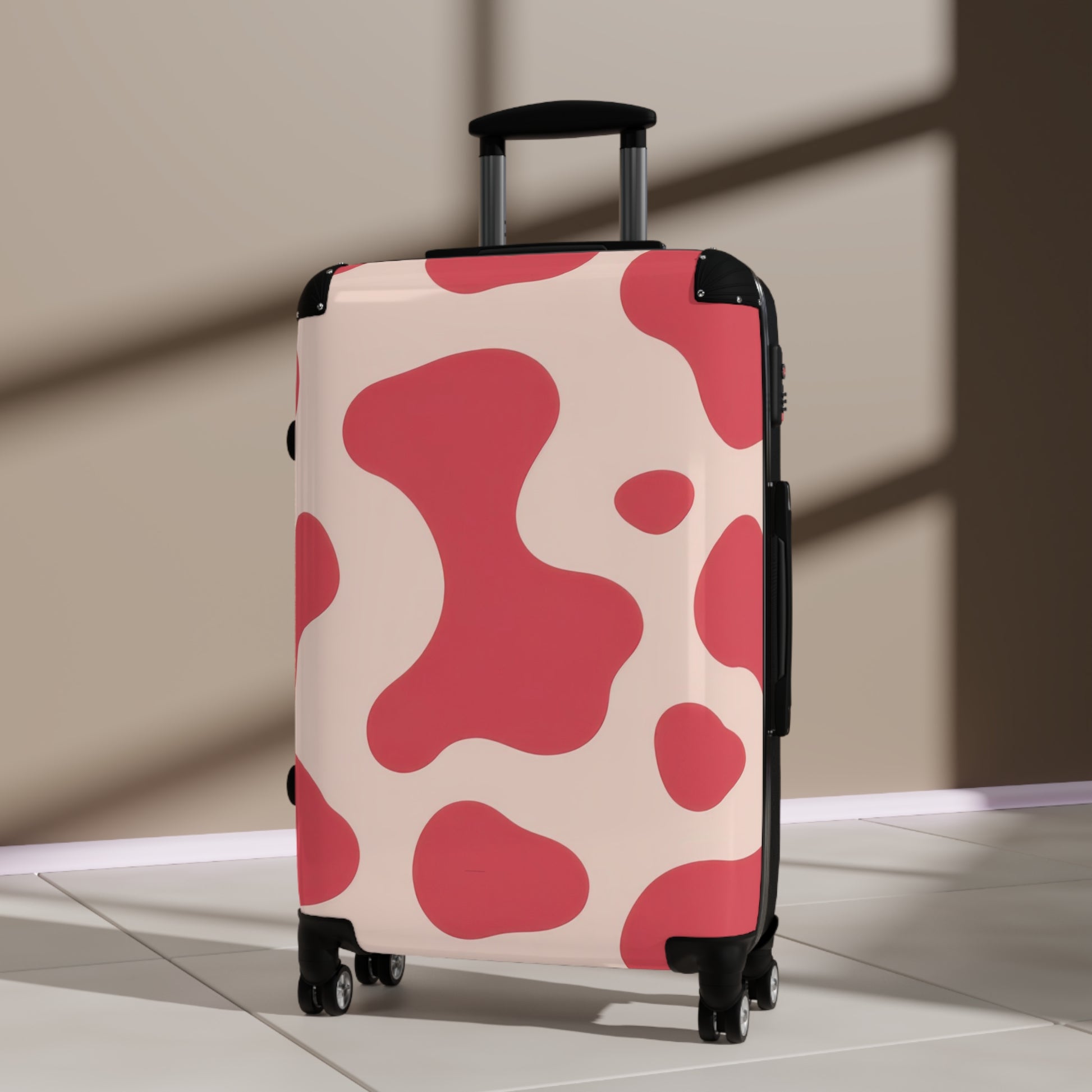 Red Jungle Cow Suitcase, Artsulli - Art is Long, Life is Short, Bags, , , , , , , 