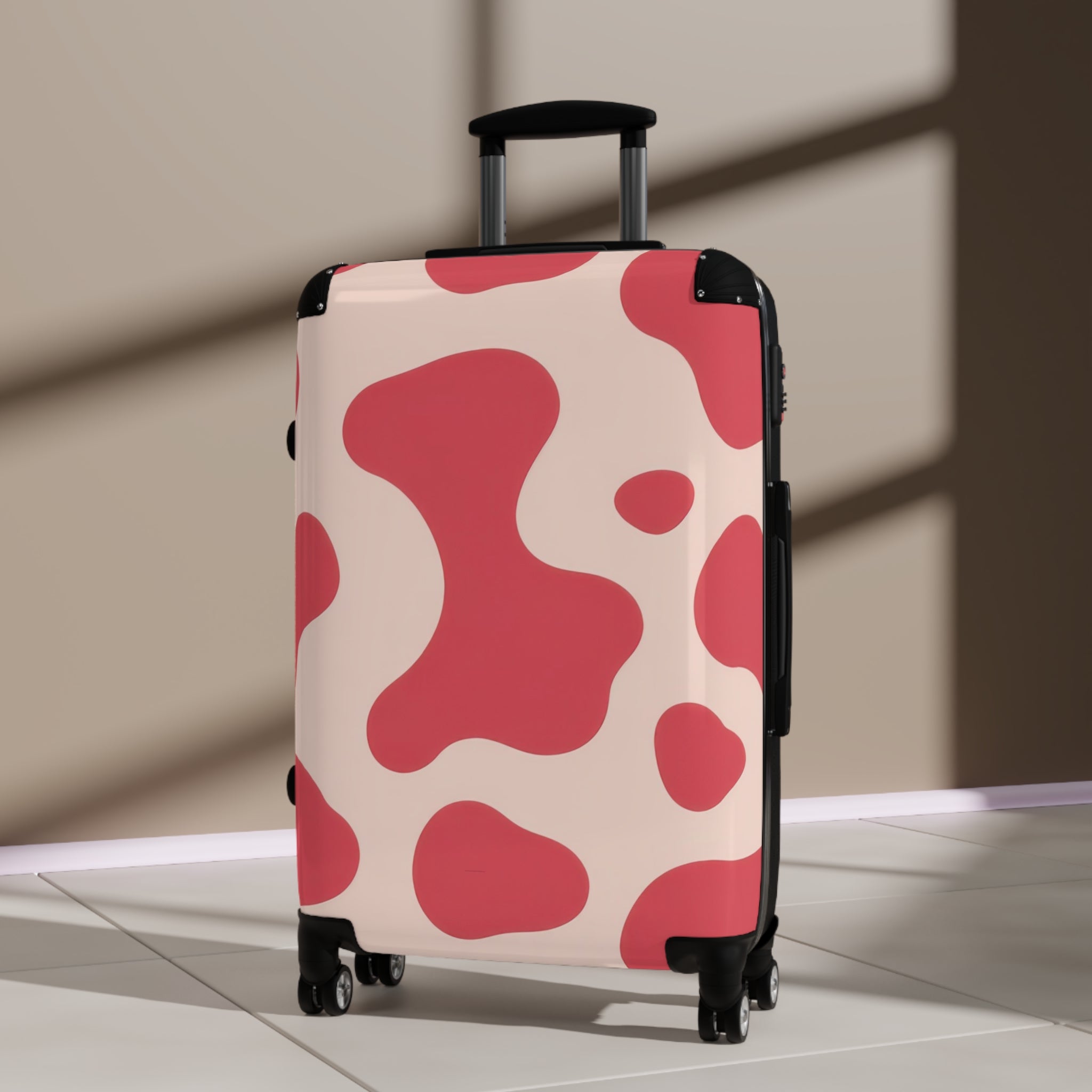Red Jungle Cow Suitcase, Artsulli - Art is Long, Life is Short, Bags, , , , , , , 