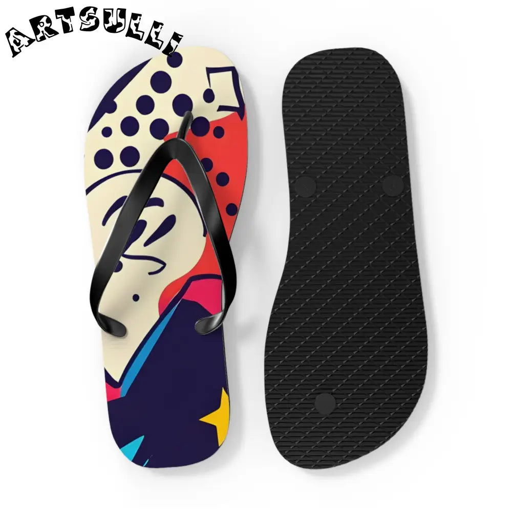 JAKKOUTTHEBXX Comic x Pop Art Flip Flops JAKKOUTTHEBXX Artsulli