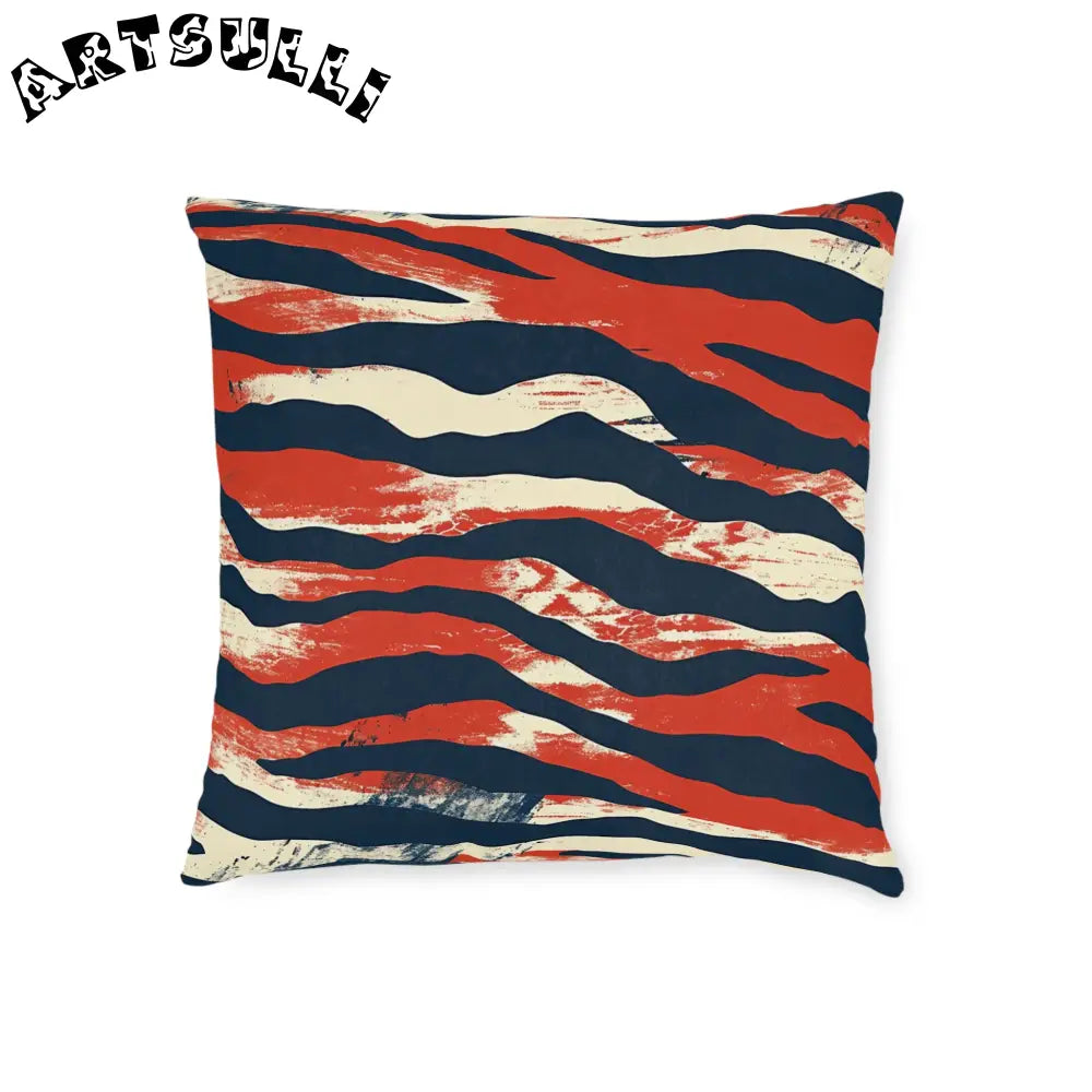 JAKKOUTTHEBXX Capricious Tiger Wave Square Pillow JAKKOUTTHEBXX