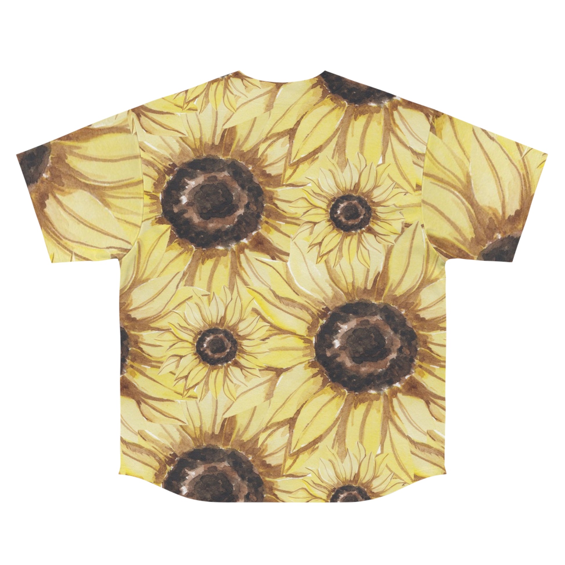 Retro Anime Sunflower Men's Baseball Jersey (AOP), Artsulli - Art is Long, Life is Short, All Over Prints, , , , , , , 