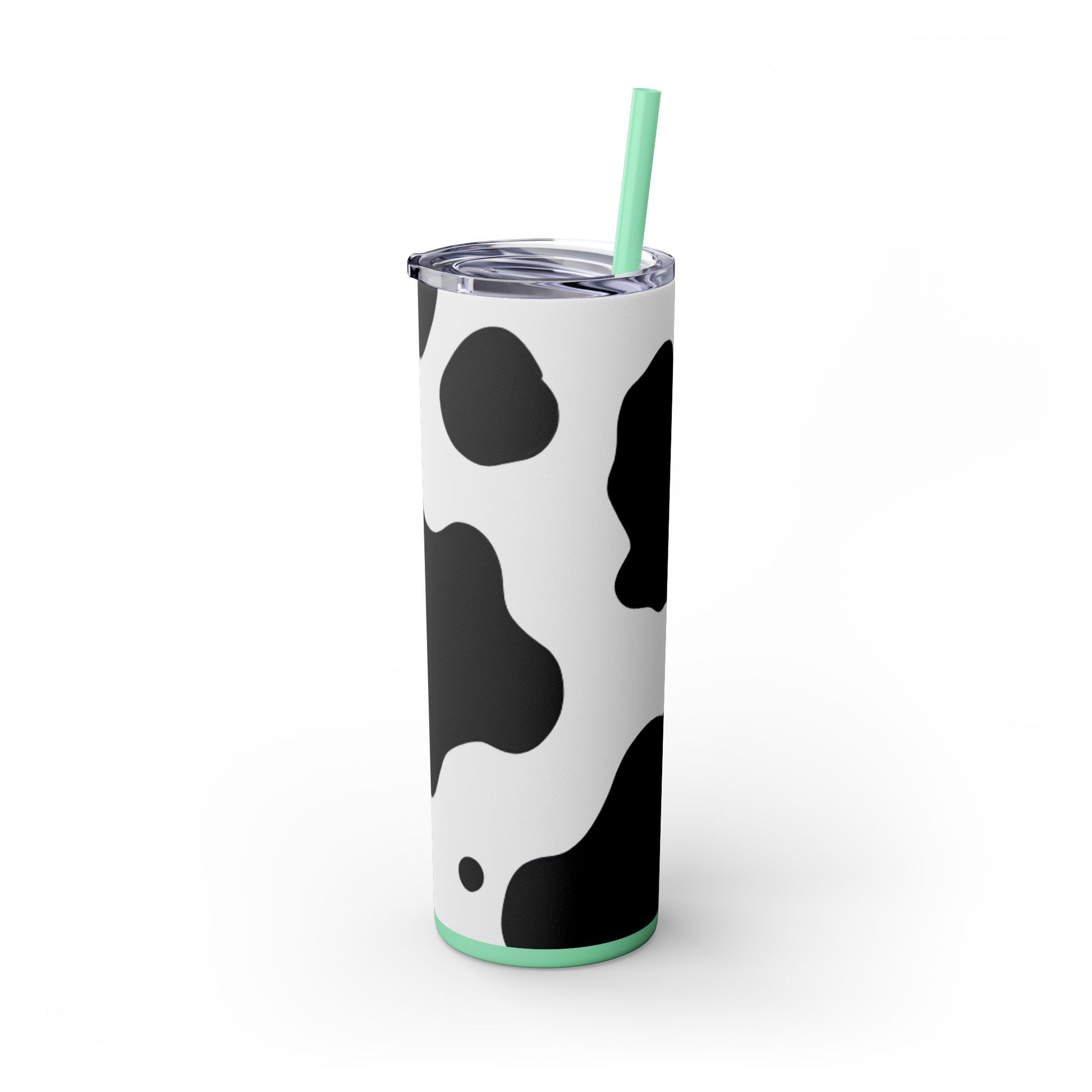 Cow Print Focus Skinny Tumbler with Straw, 20oz, Artsulli - Art is Long, Life is Short, Mug, , , , , , , 