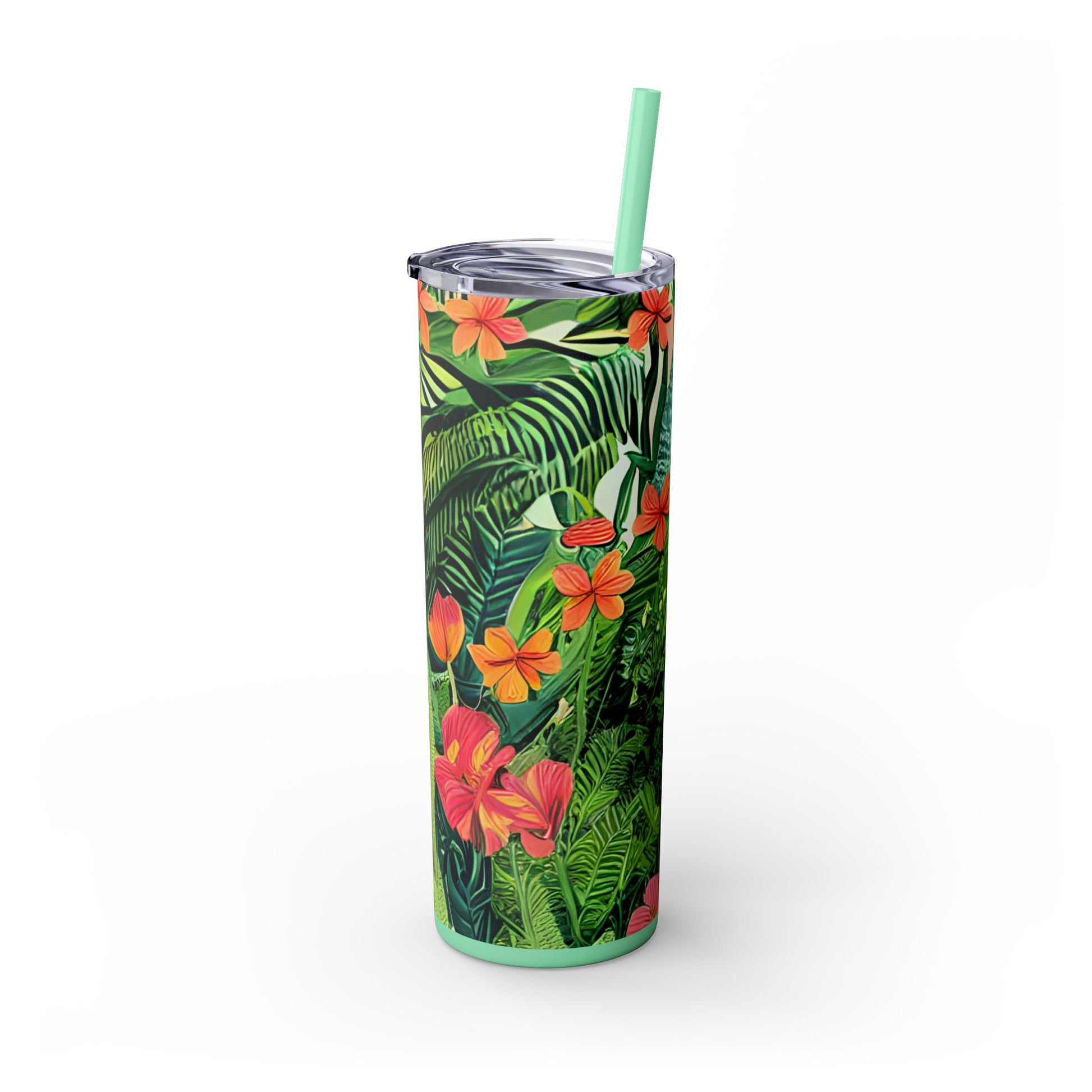 Jungle Zebra Art Skinny Tumbler with Straw, 20oz, Artsulli - Art is Long, Life is Short, Mug, , , , , , , 