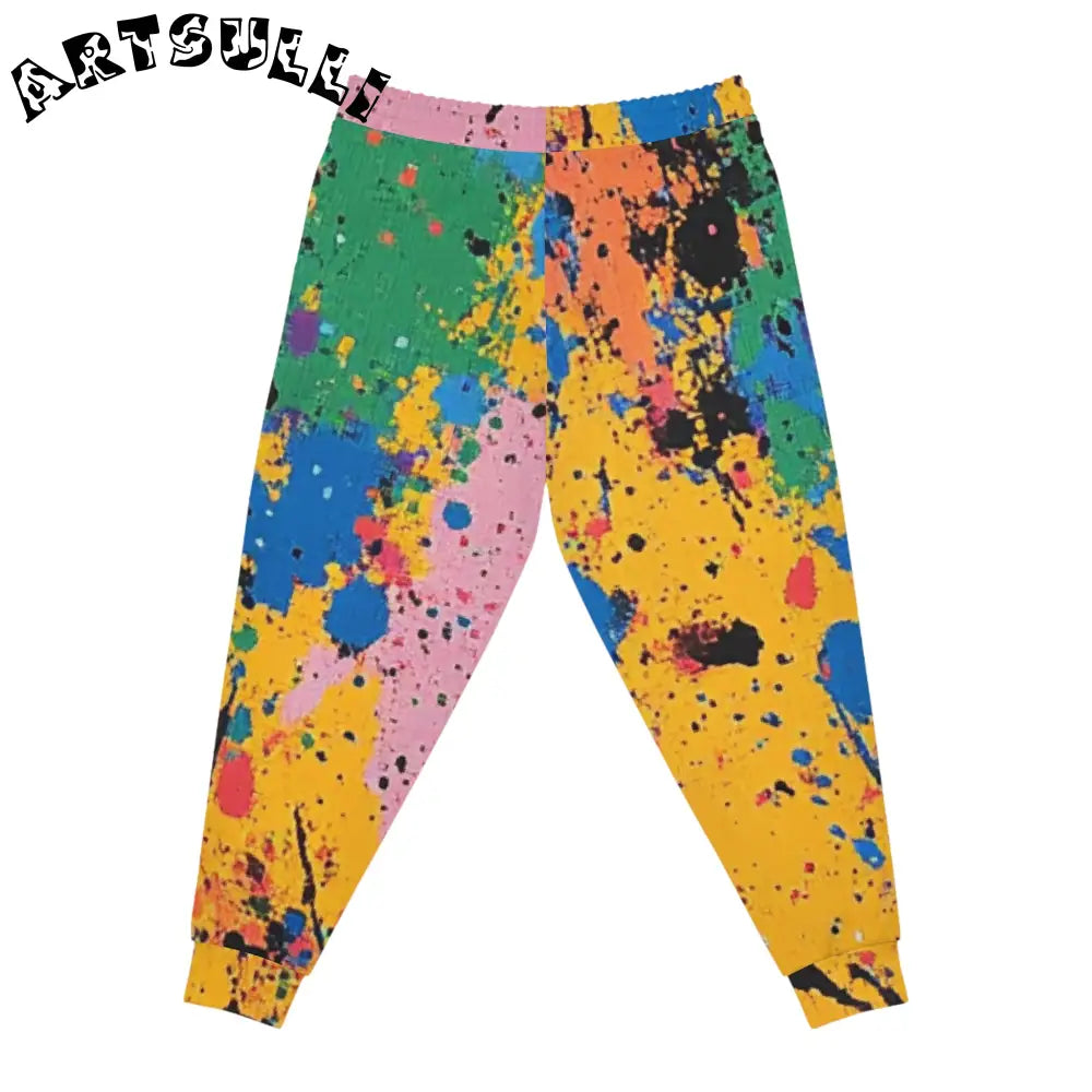 JAKKOUTTHEBXX The Colors Of Paint Splatter Athletic Joggers (AOP)