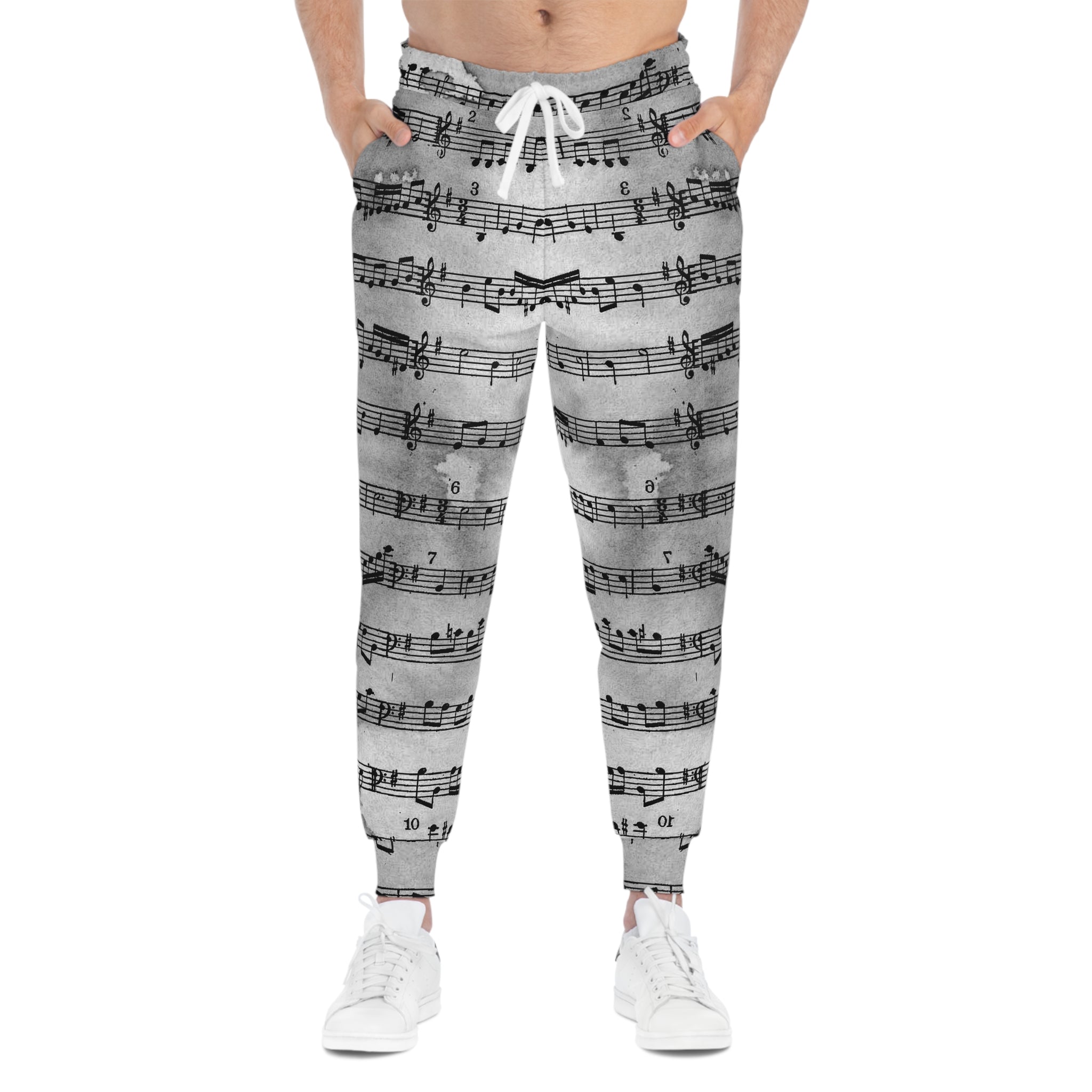 Drip Spill Type Beat Sheet Music II Black Athletic Joggers (AOP), Artsulli - Art is Long, Life is Short, All Over Prints, , , , , , , 