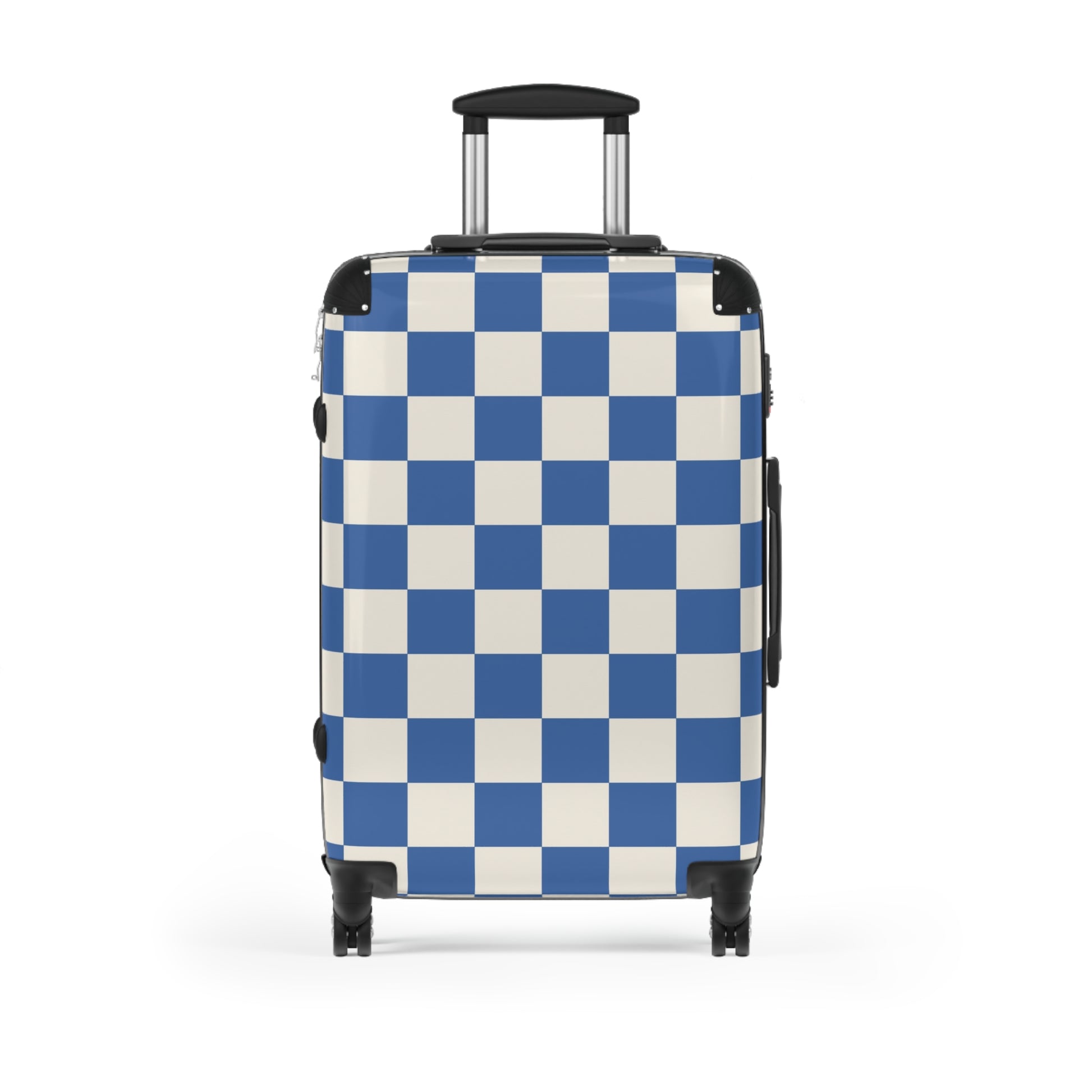 Checkerboard Blue Suitcase, Artsulli - Art is Long, Life is Short, Bags, Size, Medium, Color, Black, , , 84638126465851019128
