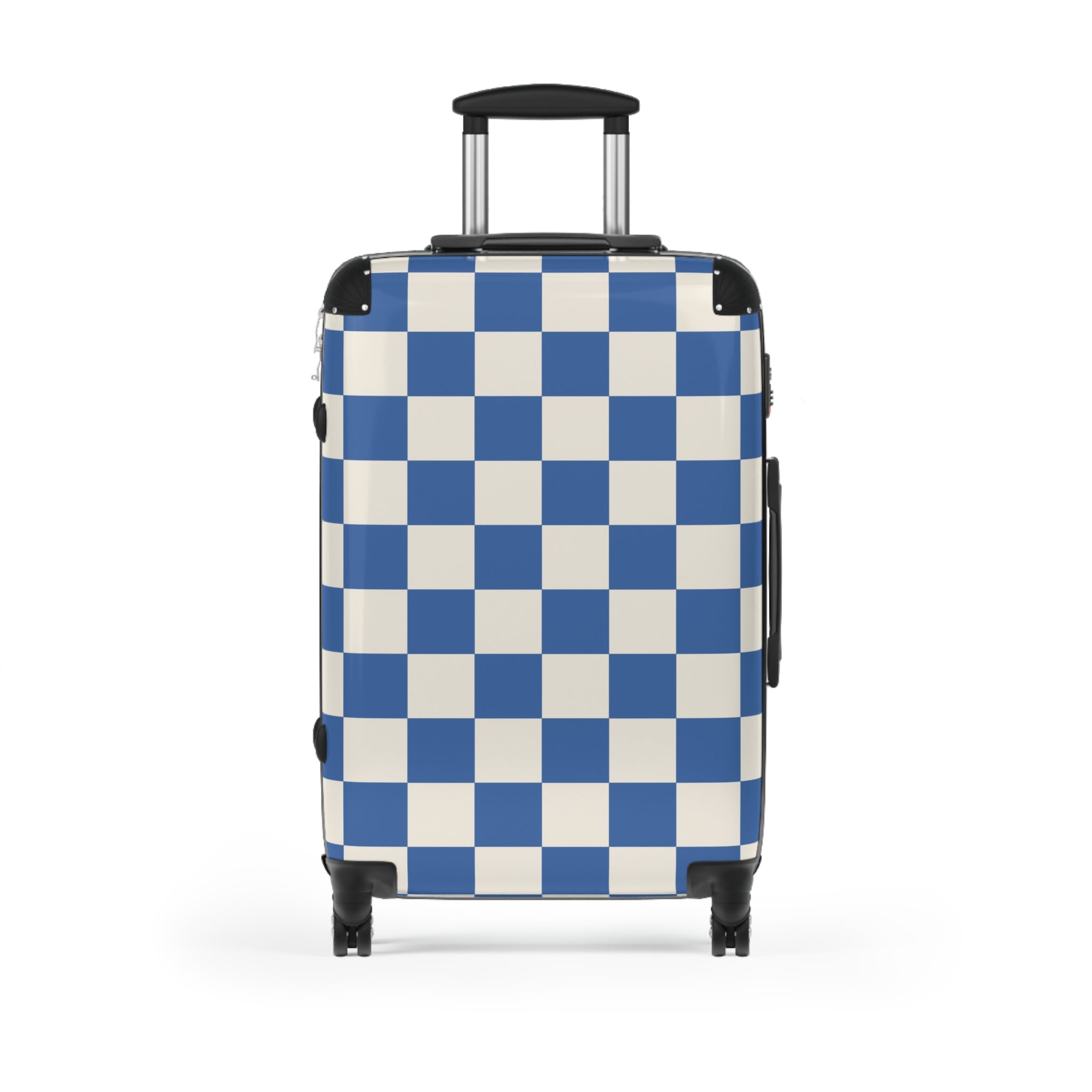 Checkerboard Blue Suitcase, Artsulli - Art is Long, Life is Short, Bags, Size, Medium, Color, Black, , , 84638126465851019128
