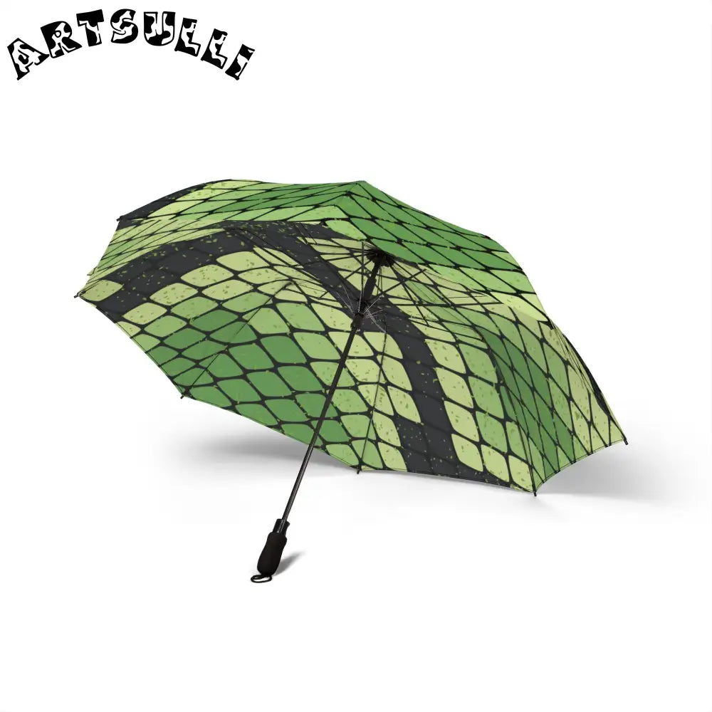 JAKKOUTTHEBXX Snake Skin Green and Black Semi-Automatic Foldable