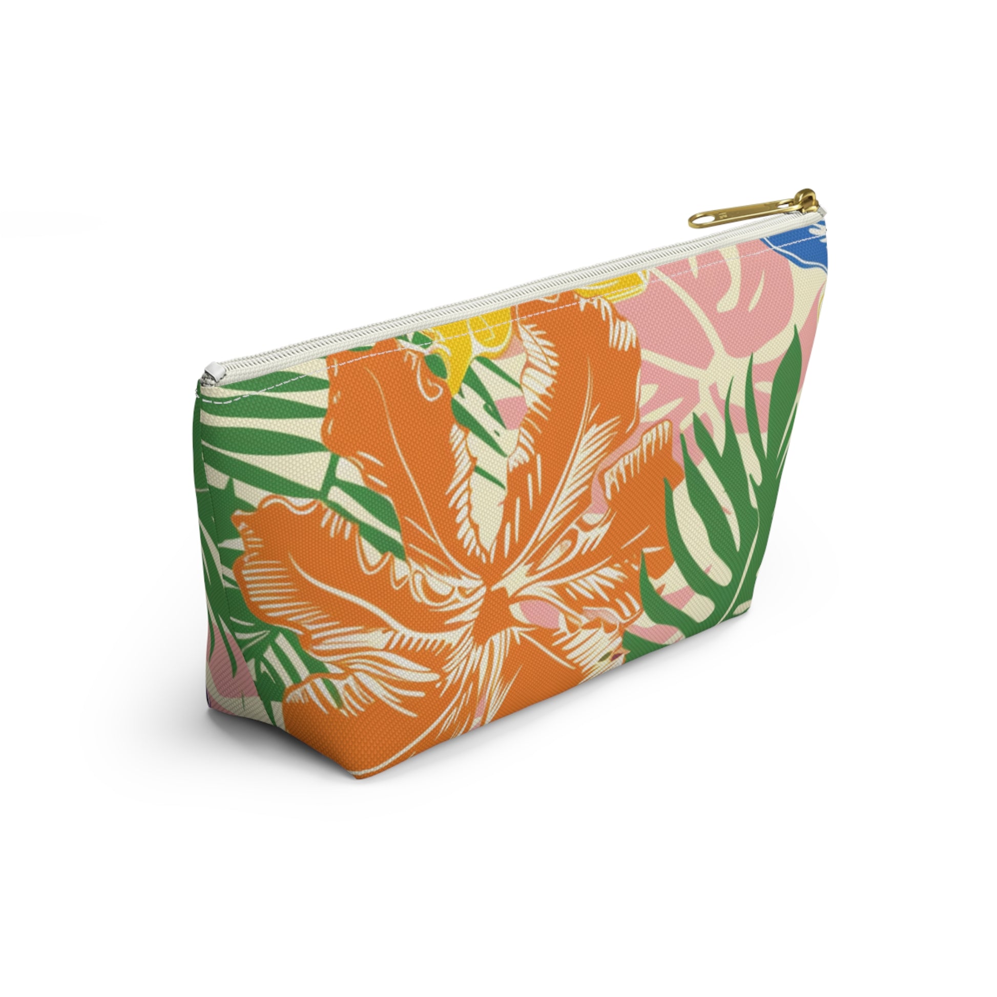 Blooming Tropical Flowers Accessory Pouch w T-bottom, Artsulli - Art is Long, Life is Short, Bags, , , , , , , 