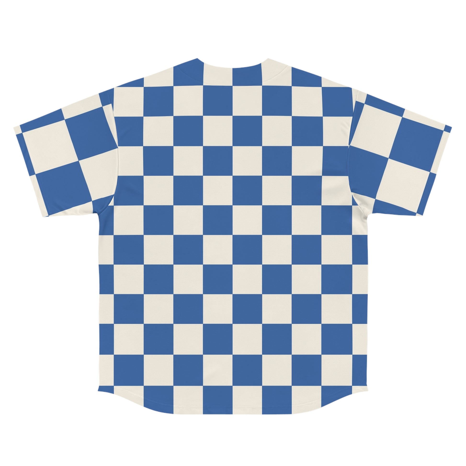 Checkerboard Blue Men's Baseball Jersey (AOP), Artsulli - Art is Long, Life is Short, All Over Prints, , , , , , , 
