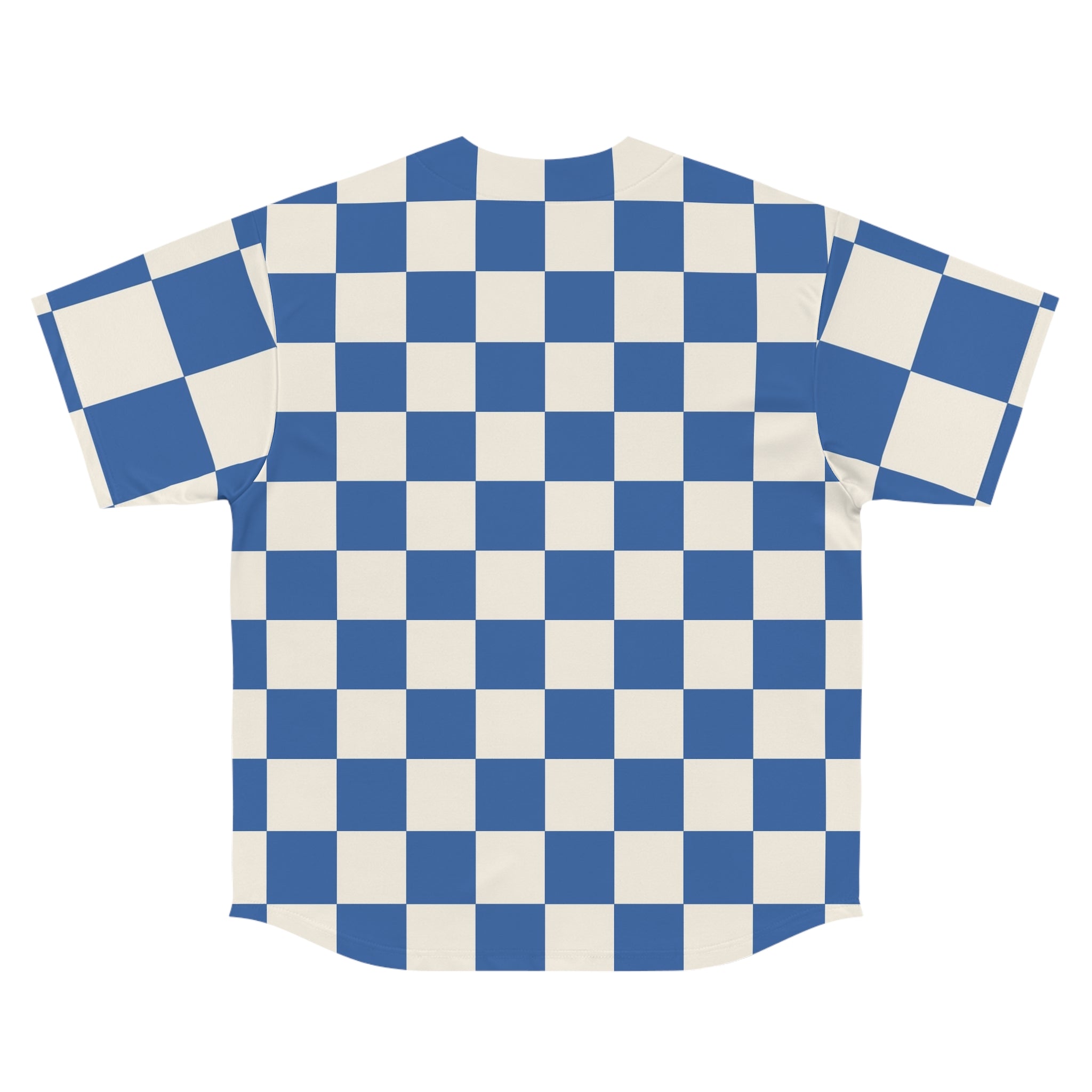 Checkerboard Blue Men's Baseball Jersey (AOP), Artsulli - Art is Long, Life is Short, All Over Prints, , , , , , , 