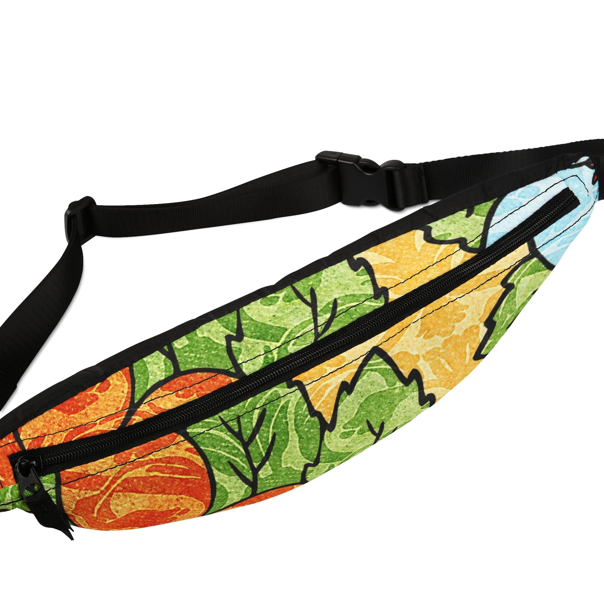 Groovy Yellow Floral Kl Fanny Pack, Artsulli - Art is Long, Life is Short, Bags, , , , , , , 