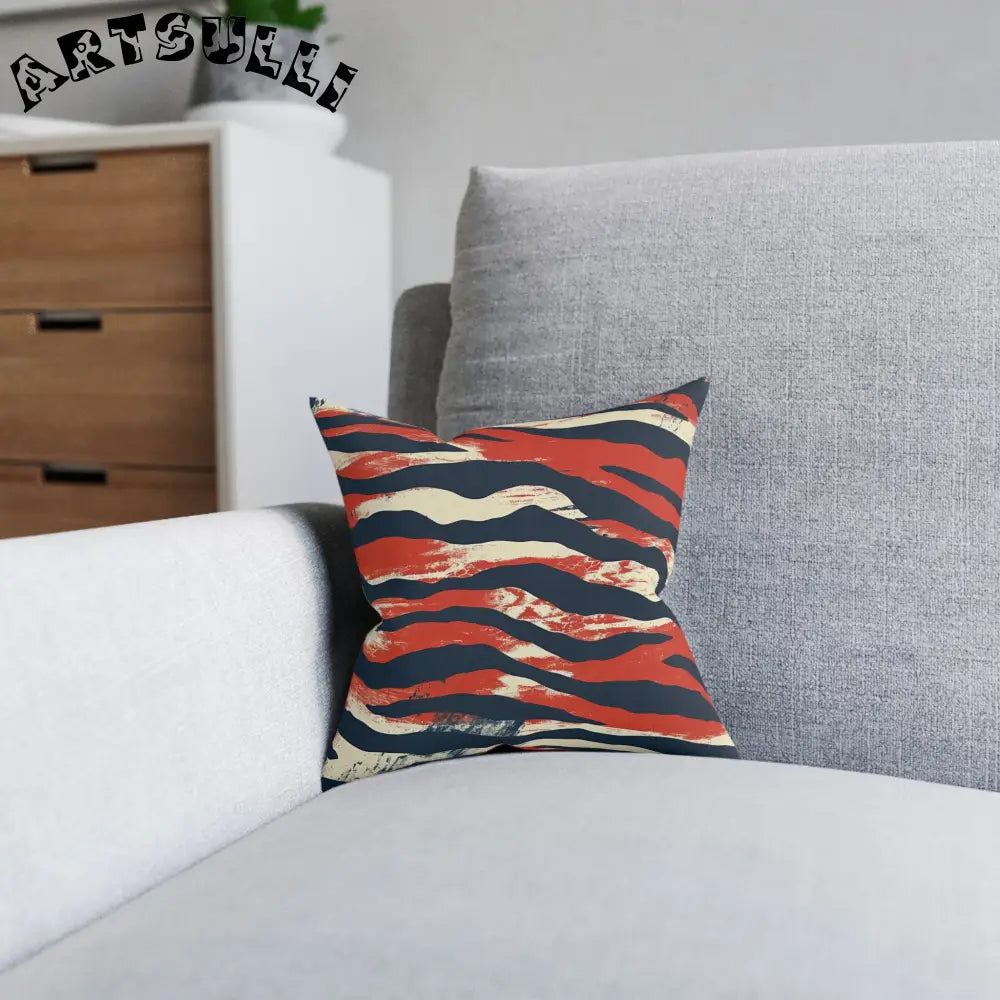 JAKKOUTTHEBXX Capricious Tiger Wave Square Pillow JAKKOUTTHEBXX
