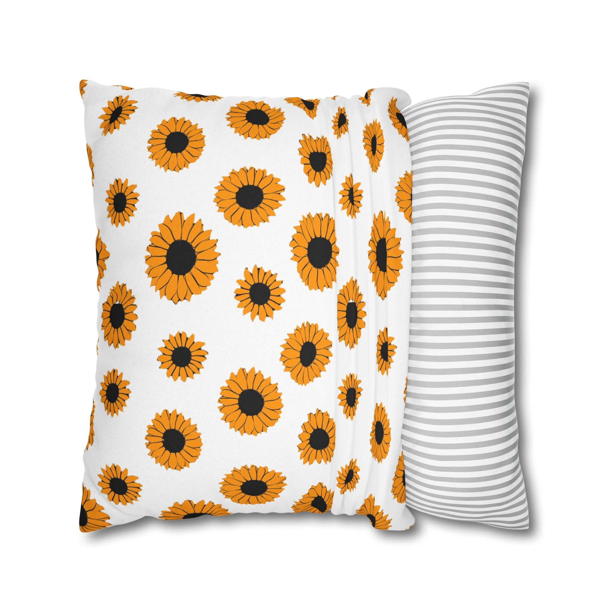 Sunflowers Spun Polyester Square Pillowcase, Artsulli - Art is Long, Life is Short, Home Decor, , , , , , , 
