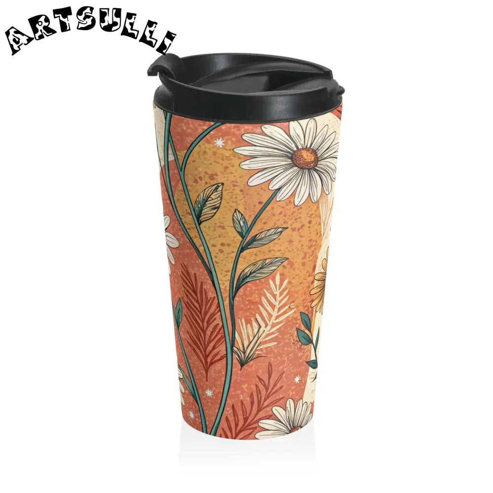 JAKKOUTTHEBXX Retro Daisy Dream Stainless Steel Travel Mug