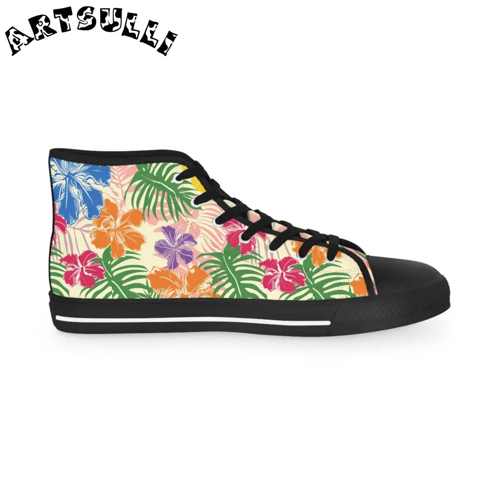 JAKKOUTTHEBXX Tropical Art Printed Breathable Polyester Canvas Sneakers 2025