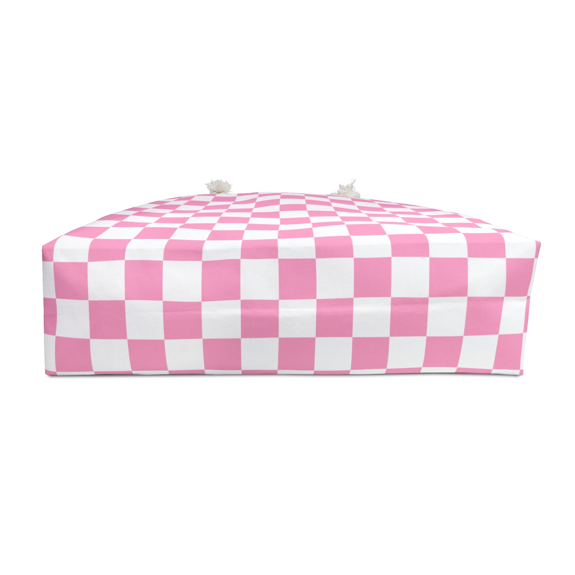 Checkerboard Hot Pink and White Weekender Bag, Artsulli - Art is Long, Life is Short, Bags, , , , , , , 