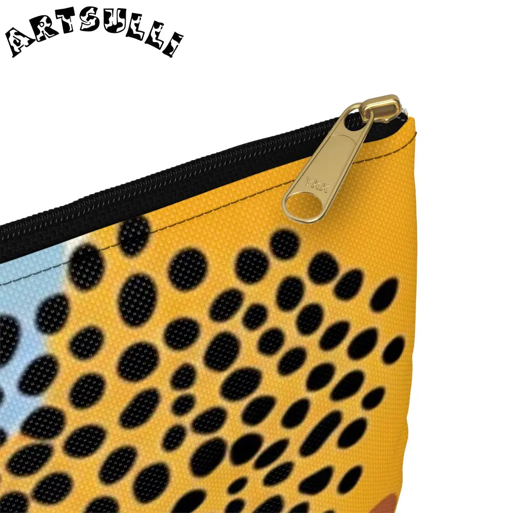 JAKKOUTTHEBXX Colorful Abstract Dots and Shapes Accessory Pouch