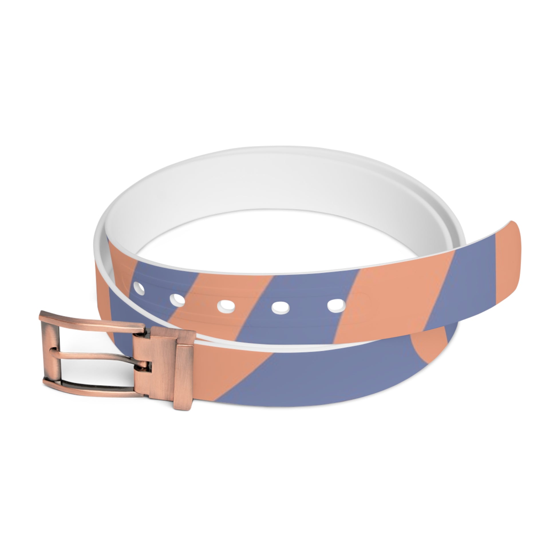 Melting Zebra Stripes Orange and Blue Belt, Artsulli - Art is Long, Life is Short, Accessories, Material, Bronze Metal, Size, 50'', , , 20923316597823201692
