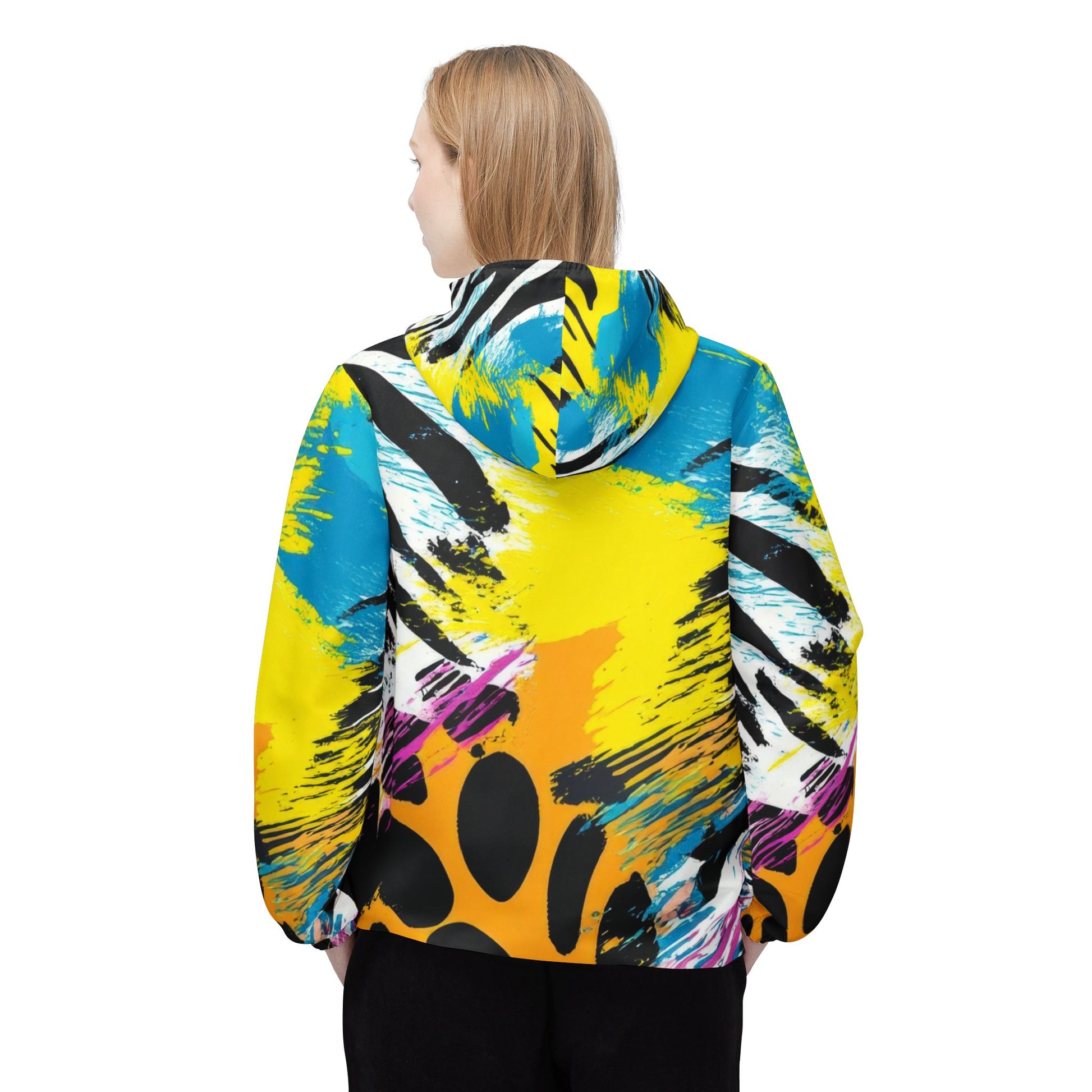 Expressionist Jungle Cell Windbreaker Jacket (AOP), Artsulli - Art is Long, Life is Short, Outerwear, , , , , , , 