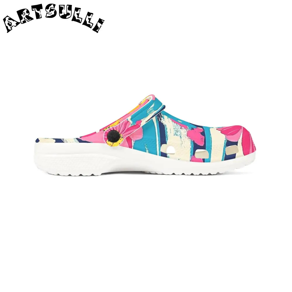 JAKKOUTTHEBXX Dayglo Floral Stripes Multi-Color EVA Foam Rubber