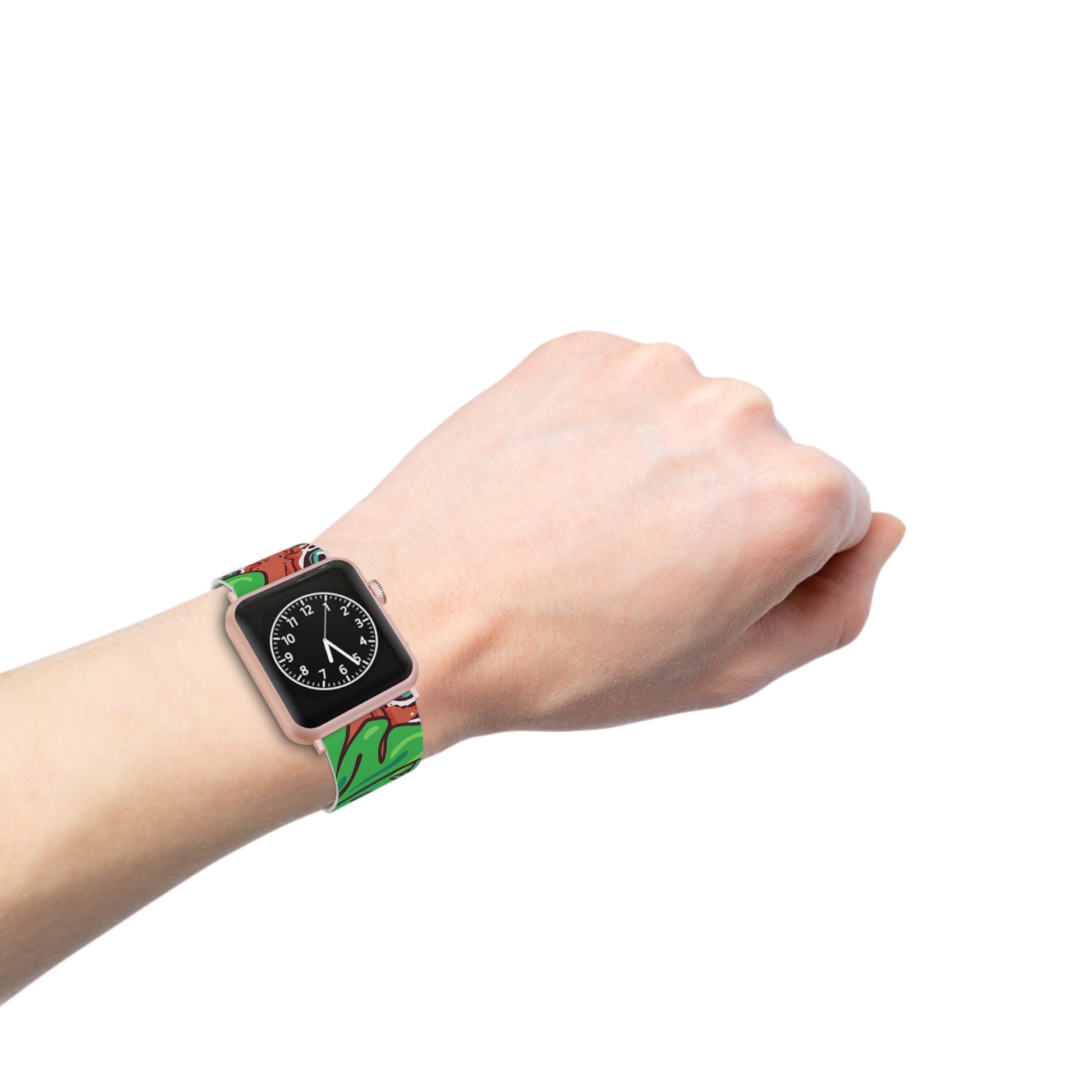 Tropical Jungle Tigers Blue and Green Saturated Jungle Tiger 8K Watch Band for Apple Watch, Artsulli - Art is Long, Life is Short, Accessories, , , , , , , 