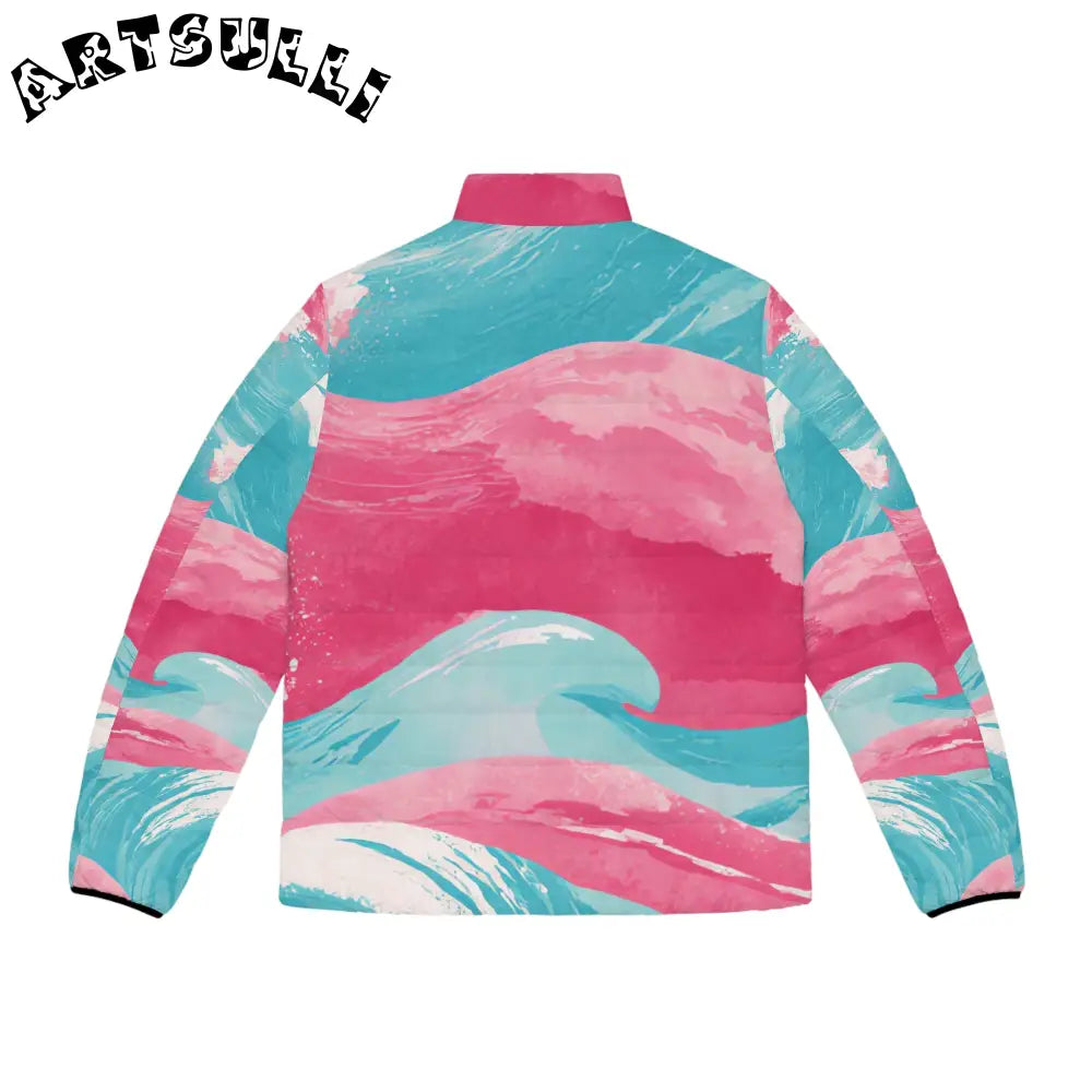 JAKKOUTTHEBXX The Great Pastelwave Pink and Blue Men’s Puffer Jacket