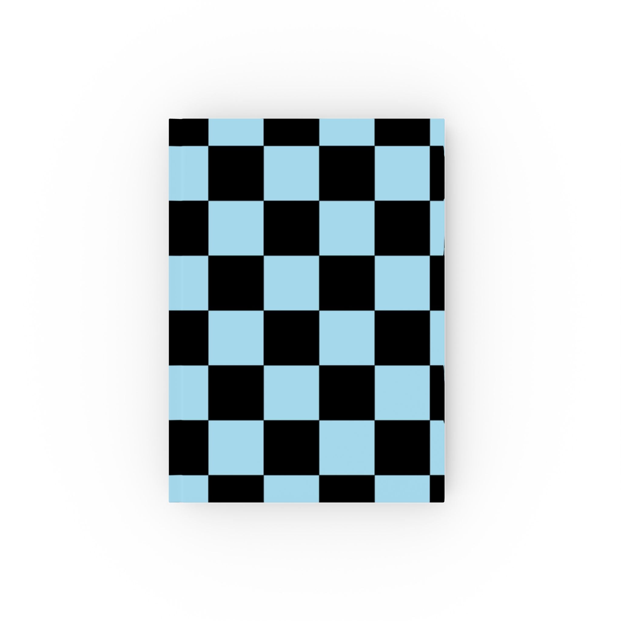 Checkerboard Black and Blue Hard Backed Journal, Artsulli - Art is Long, Life is Short, Paper products, Paper, Blank, Size, 5.2" x 7.4", , , 28373473660390638956