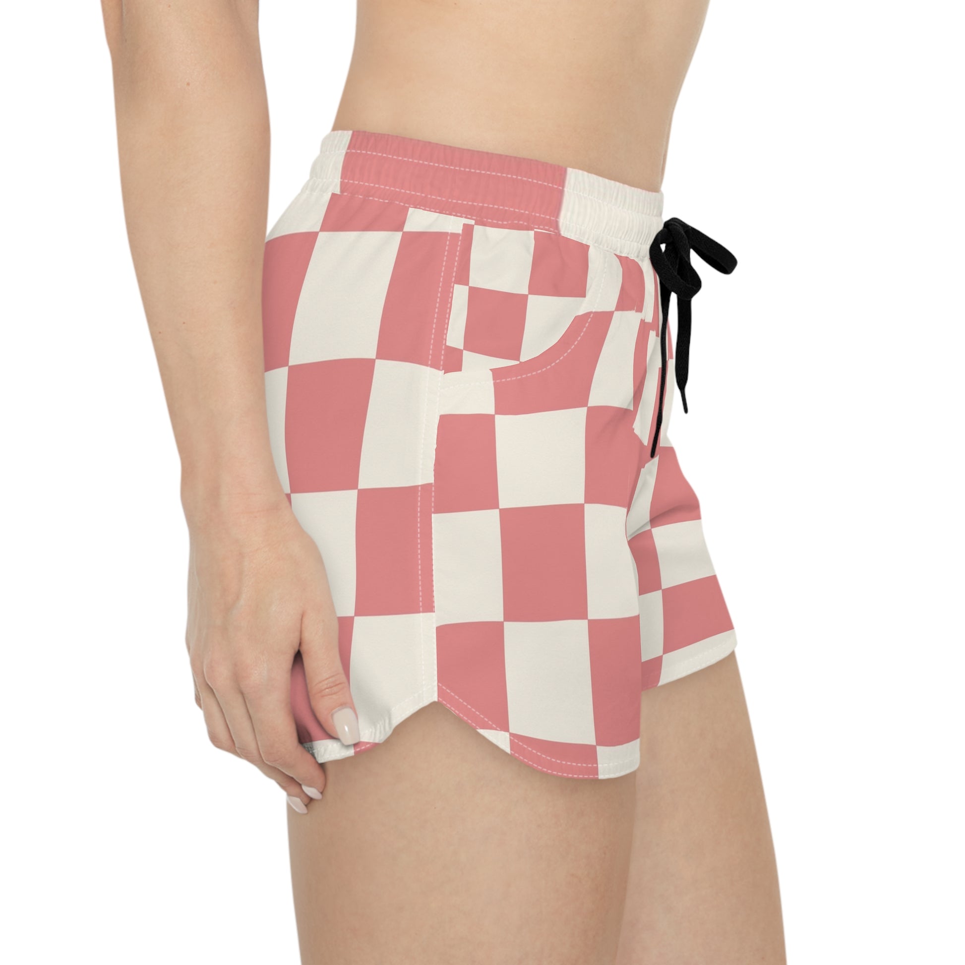 Retro Checkered Grassland Sprites Women's Casual Shorts (AOP), Artsulli - Art is Long, Life is Short, All Over Prints, , , , , , , 