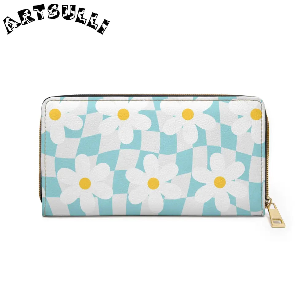 JAKKOUTTHEBXX Trippy Check Garden Zipper Wallet JAKKOUTTHEBXX