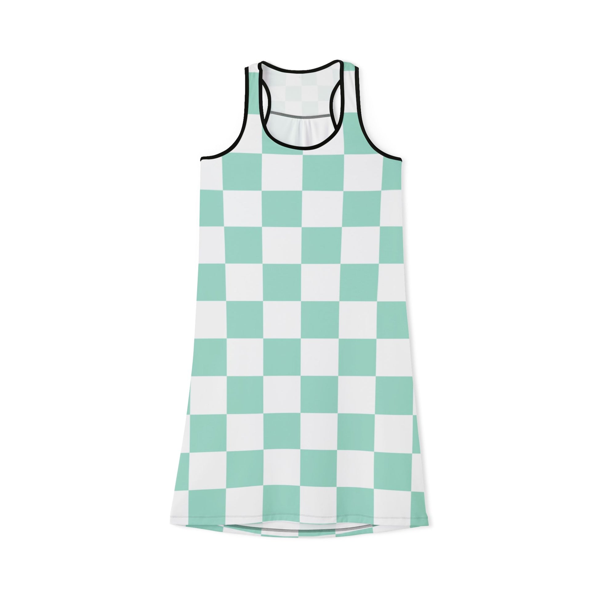Chessboard Women's Racerback Dress (AOP), Artsulli - Art is Long, Life is Short, Tank Top, Size, XS, Color, Black, , , 29343002756577588676