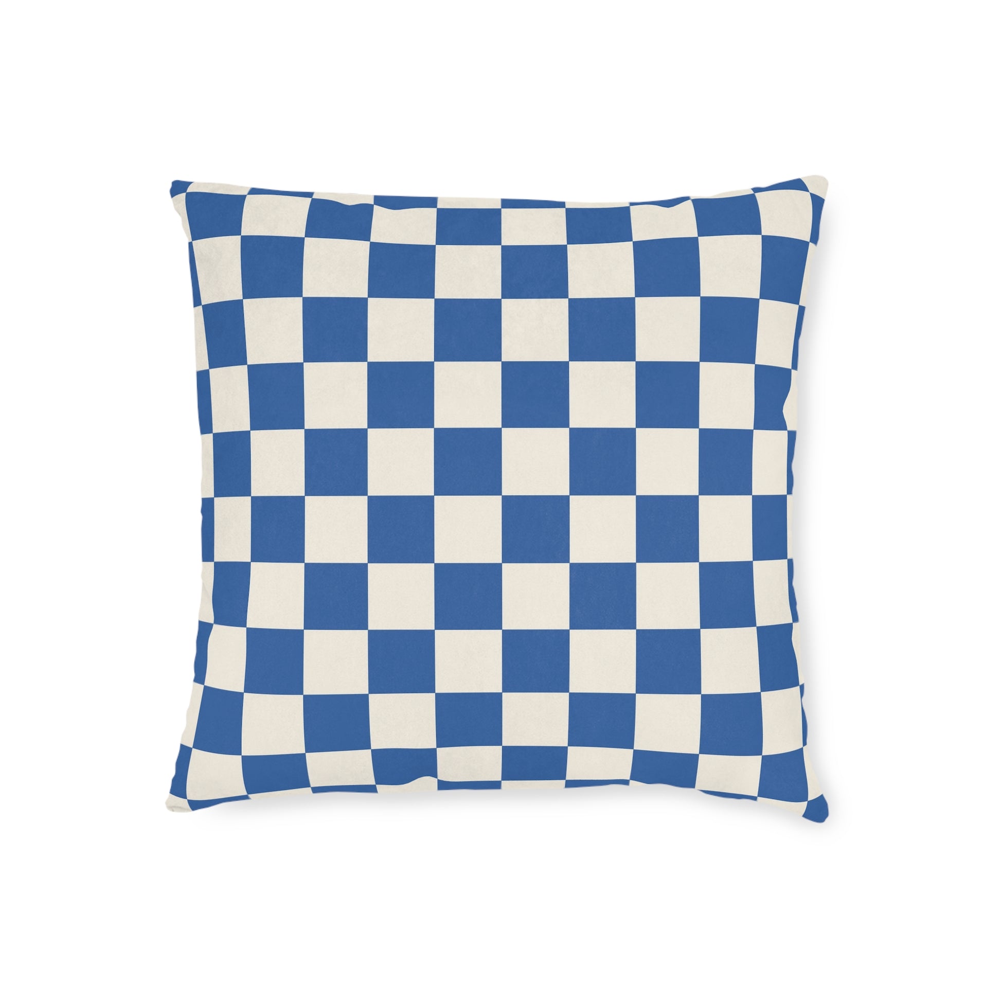 Checkerboard Blue Square Pillow, Artsulli - Art is Long, Life is Short, Home Decor, , , , , , , 