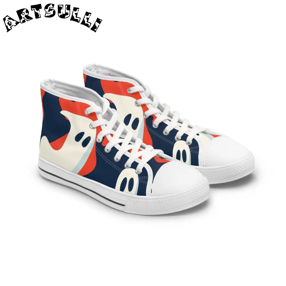 JAKKOUTTHEBXX Camo Ghosts Women’s High Top Sneakers JAKKOUTTHEBXX