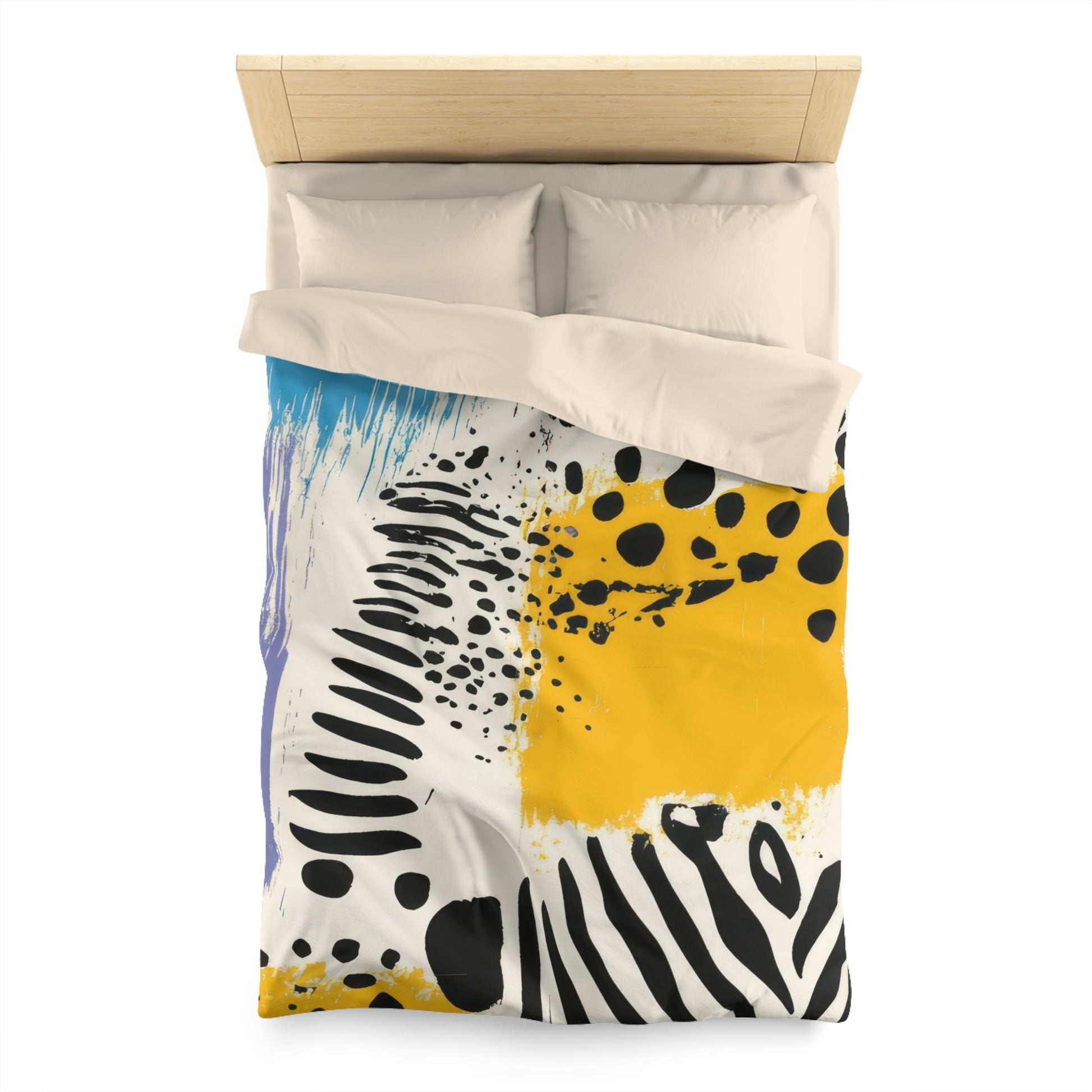 Rae Zebra Rhapsody Microfiber Duvet Cover, Artsulli - Art is Long, Life is Short, Home Decor, , , , , , , 