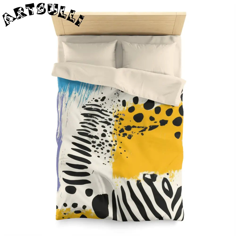 JAKKOUTTHEBXX Rae Zebra Rhapsody Microfiber Duvet Cover